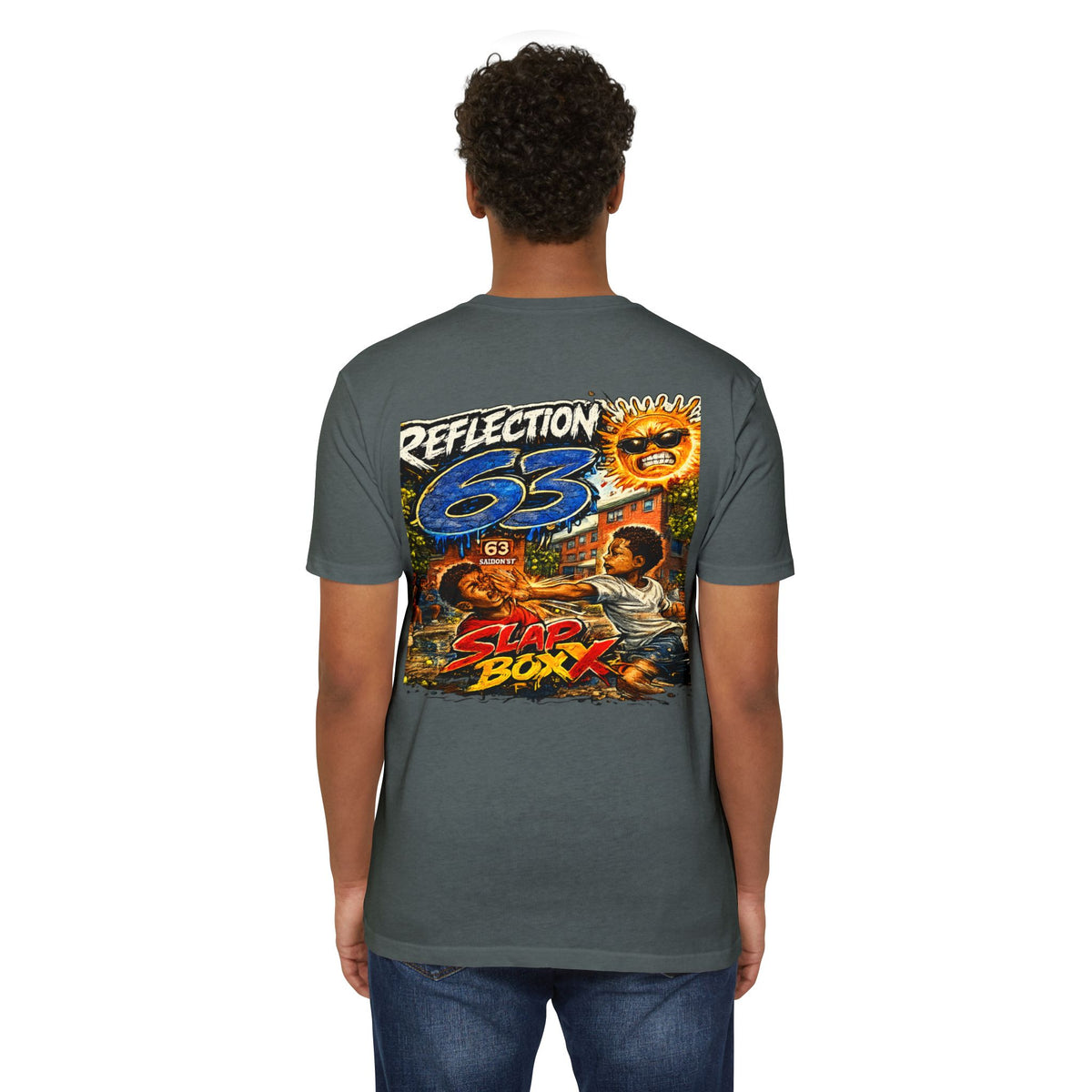 Slapboxx Graphic T-Shirt — 'Reflection 63' Retro Street Art Tee