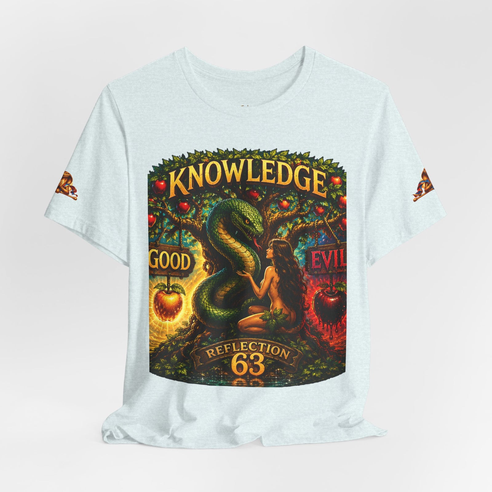 Knowledge Snake Tee — 'Knowledge: Good vs Evil' Graphic T-Shirt