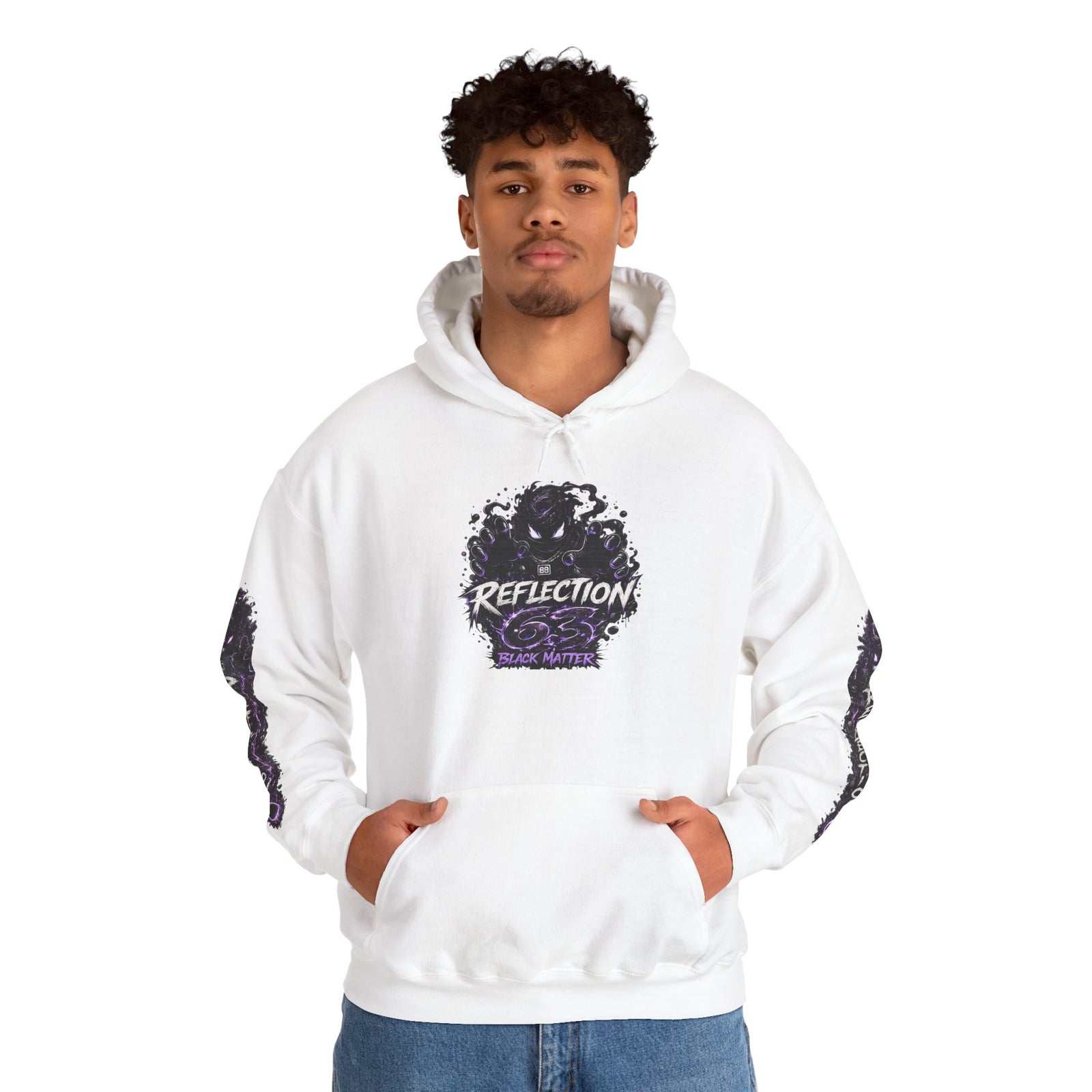 Reflection 63 Black Matter Hoodie — Graphic Cosmic Pullover
