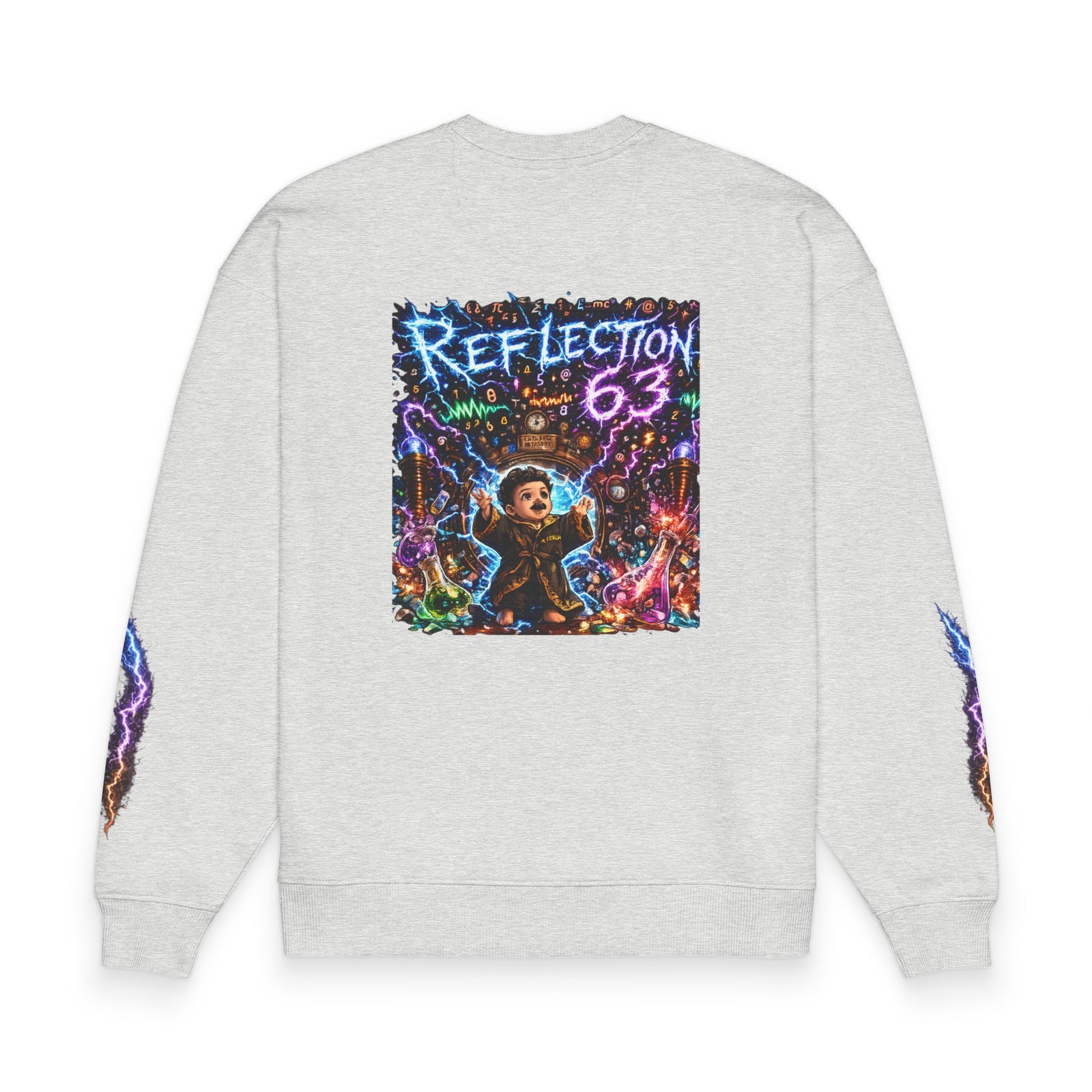 Reflection 63 Graphic Sweatshirt – R63 Electric Logo Oversized Crewneck