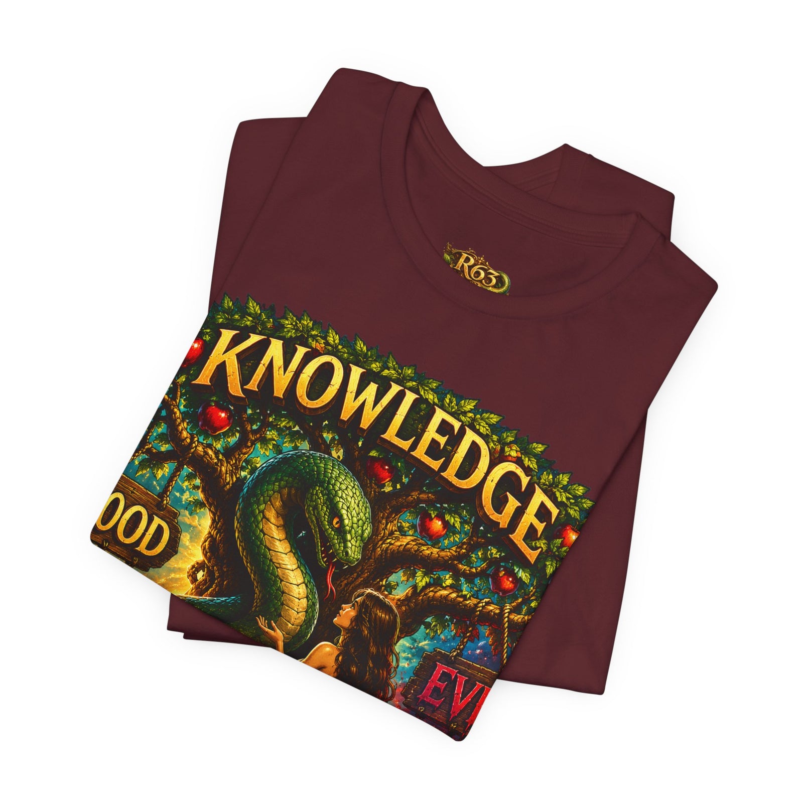 Knowledge Snake Tee — 'Knowledge: Good vs Evil' Graphic T-Shirt