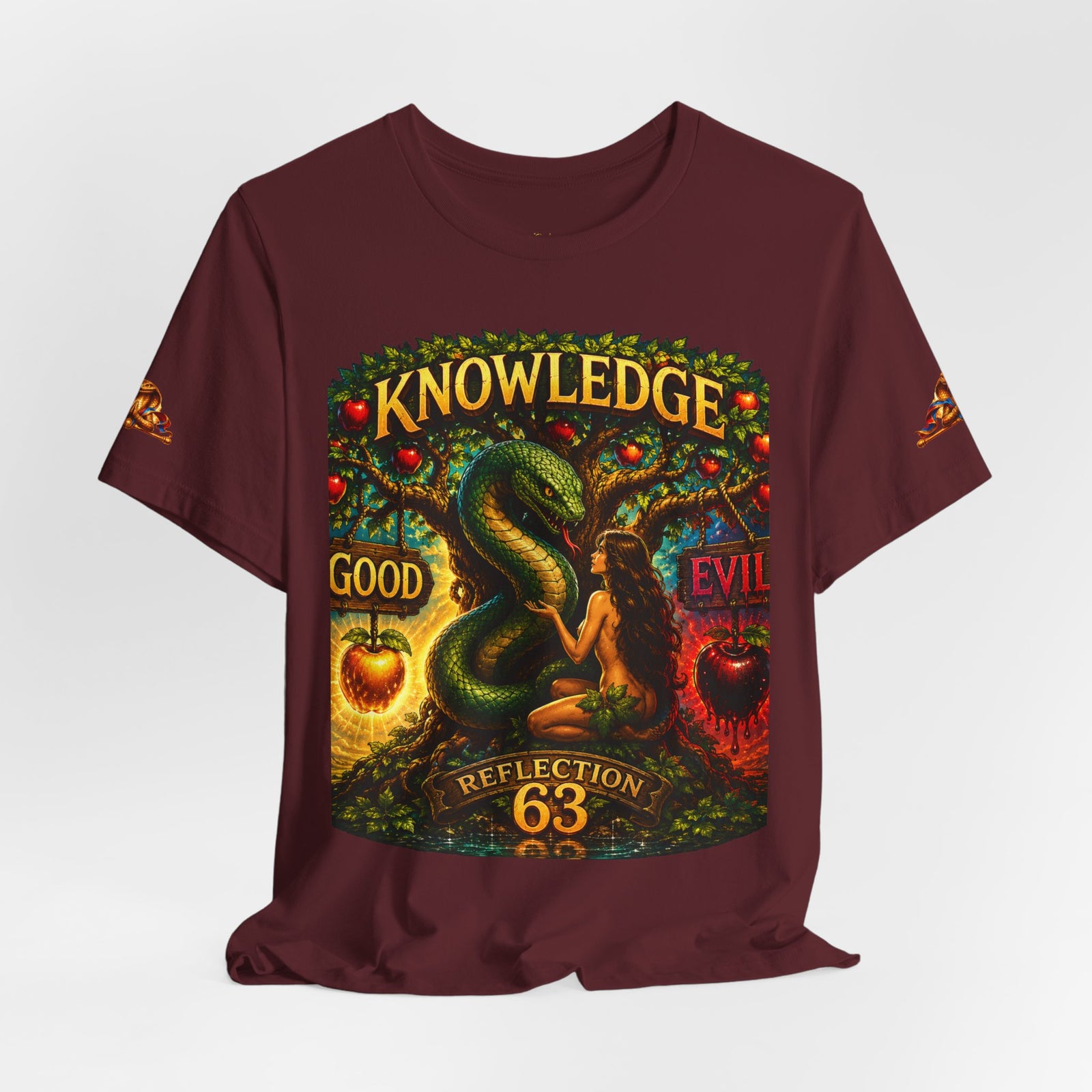Knowledge Snake Tee — 'Knowledge: Good vs Evil' Graphic T-Shirt