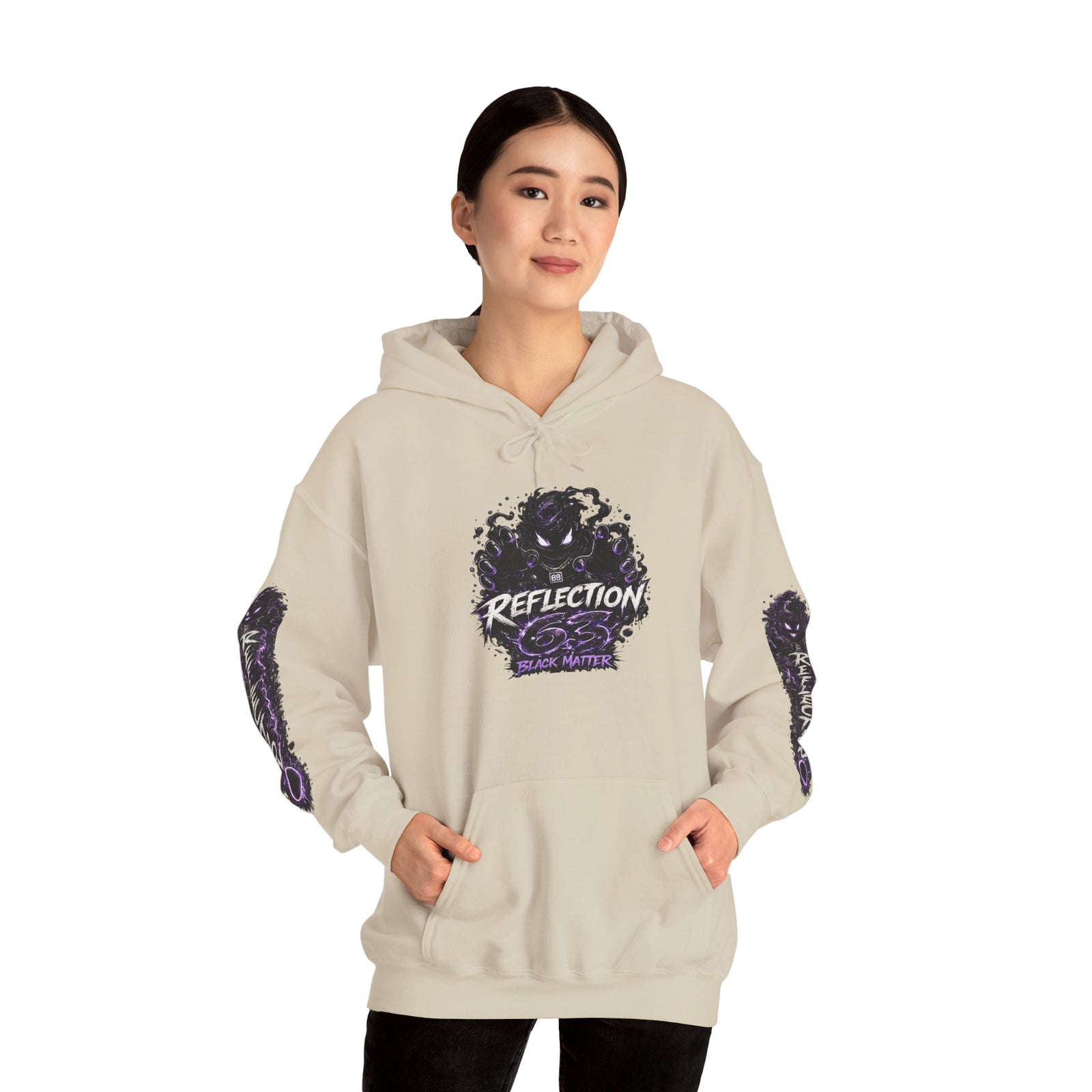 Reflection 63 Black Matter Hoodie — Graphic Cosmic Pullover