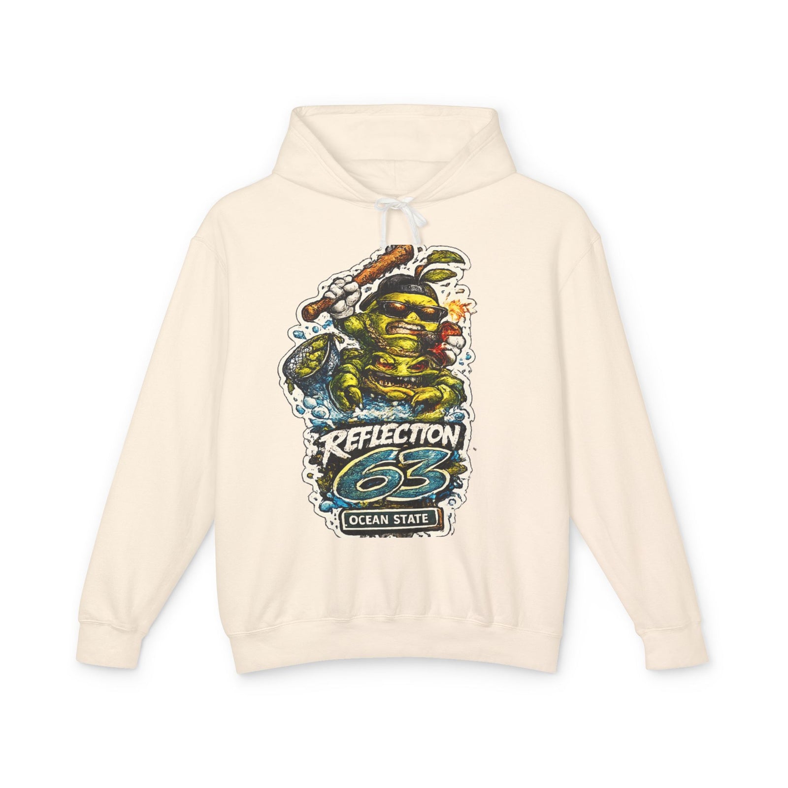 Reflection 63 Ocean State Hoodie — Vintage Surf Monster Graphic Hooded Sweatshirt