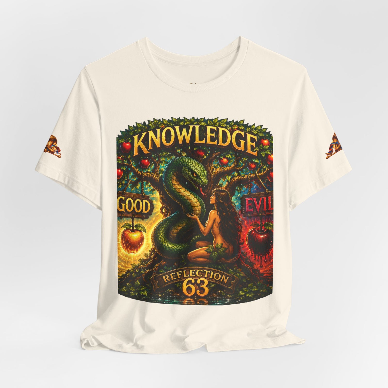 Knowledge Snake Tee — 'Knowledge: Good vs Evil' Graphic T-Shirt