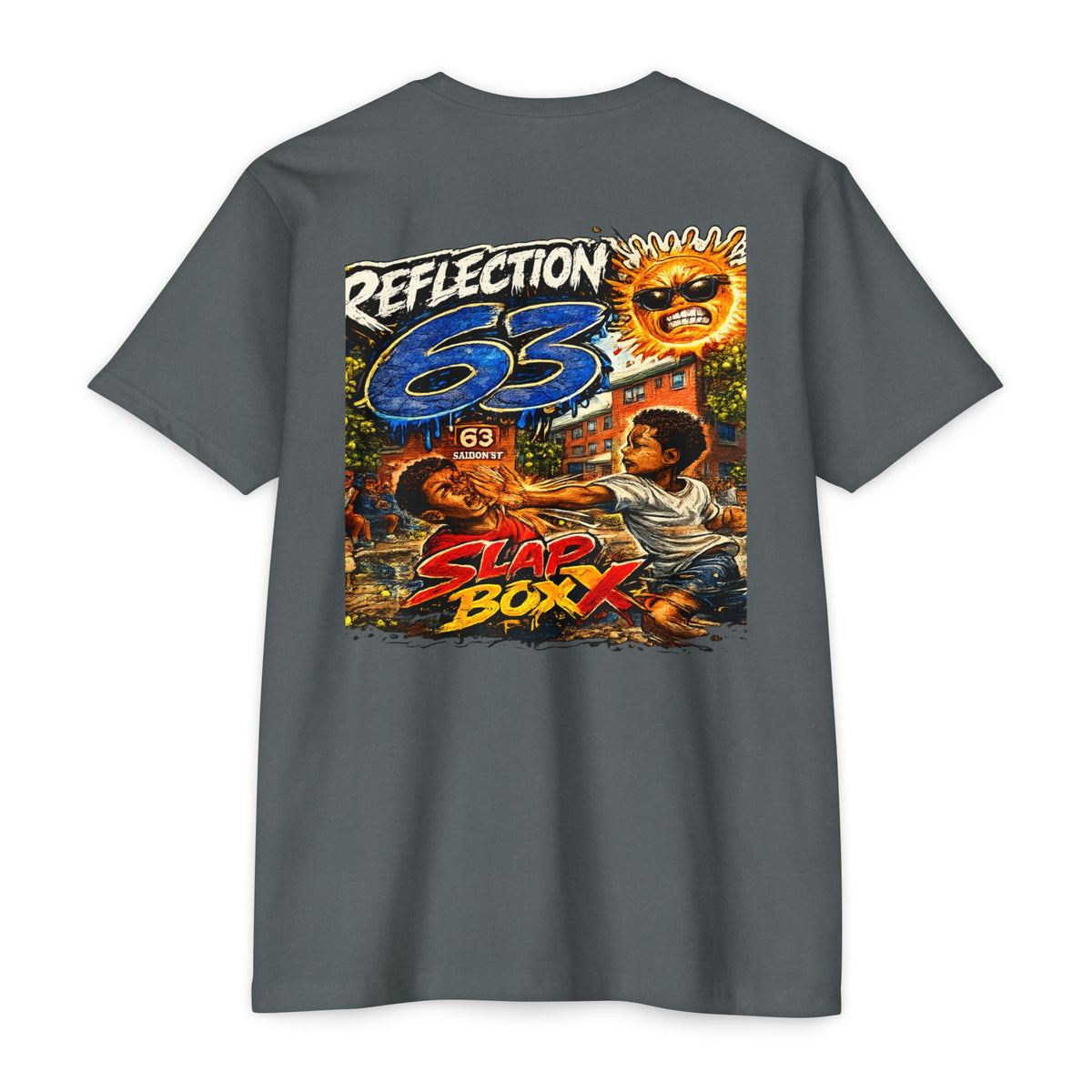 Slapboxx Graphic T-Shirt — 'Reflection 63' Retro Street Art Tee