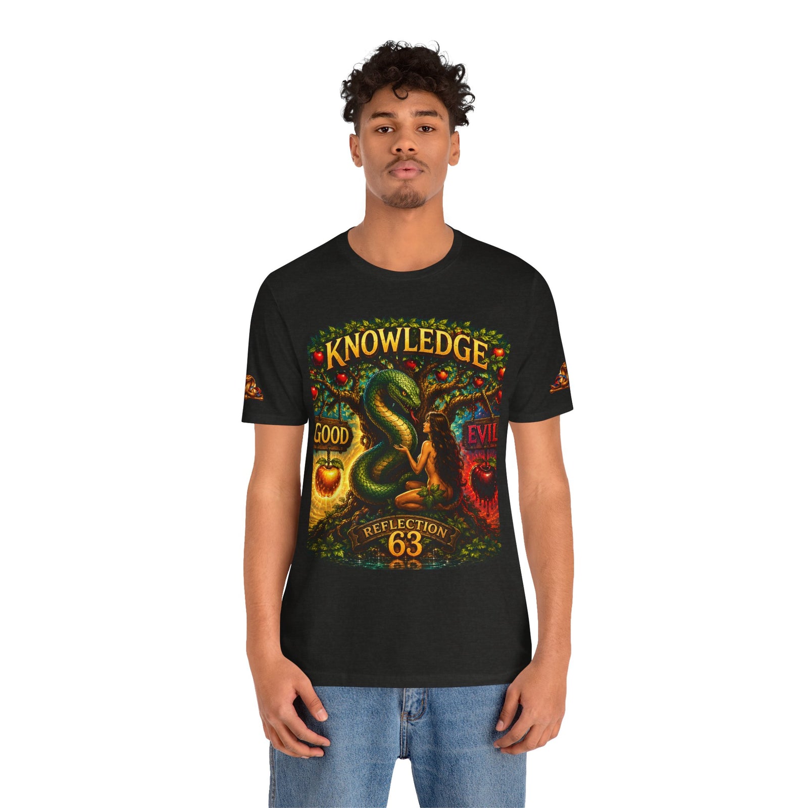 Knowledge Snake Tee — 'Knowledge: Good vs Evil' Graphic T-Shirt