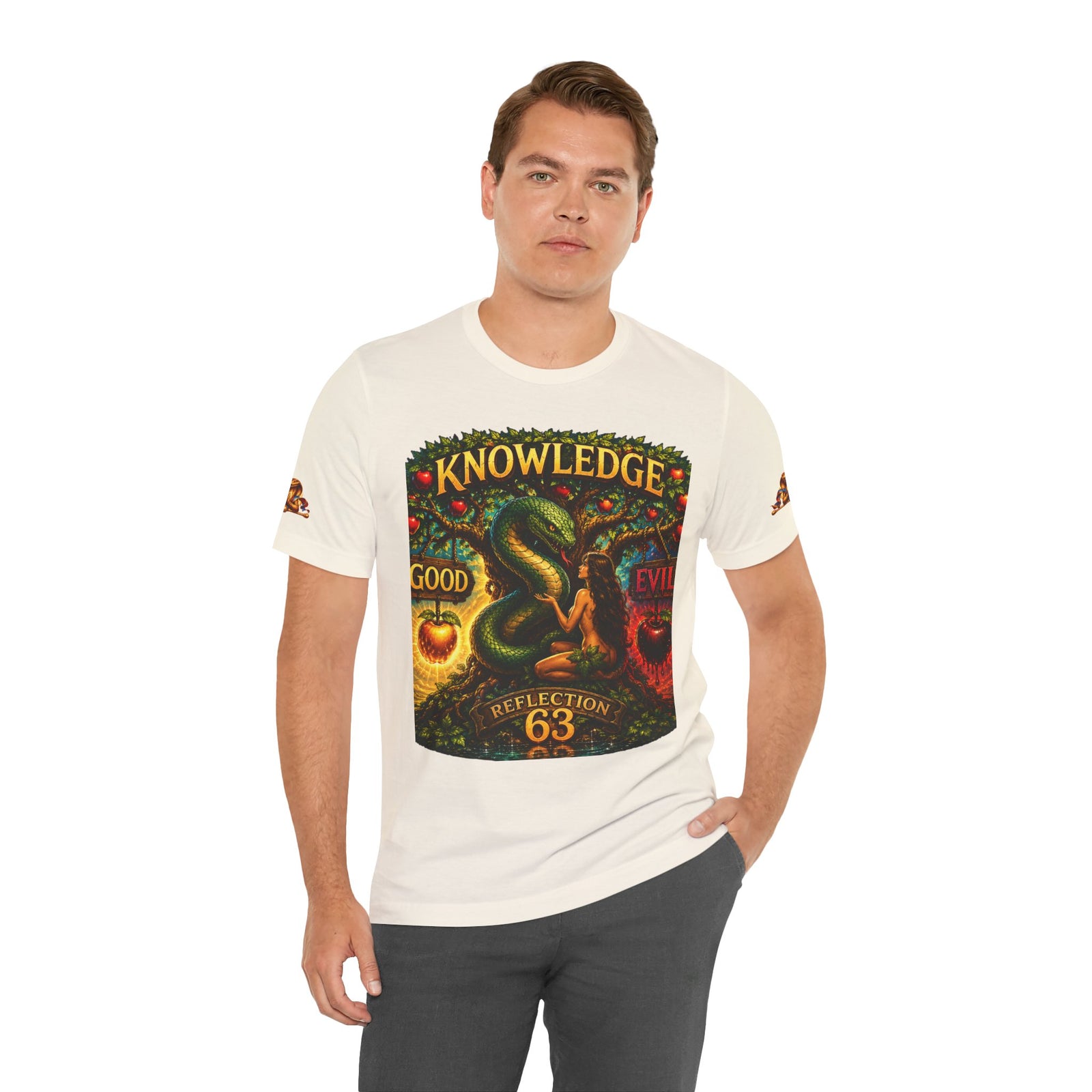 Knowledge Snake Tee — 'Knowledge: Good vs Evil' Graphic T-Shirt