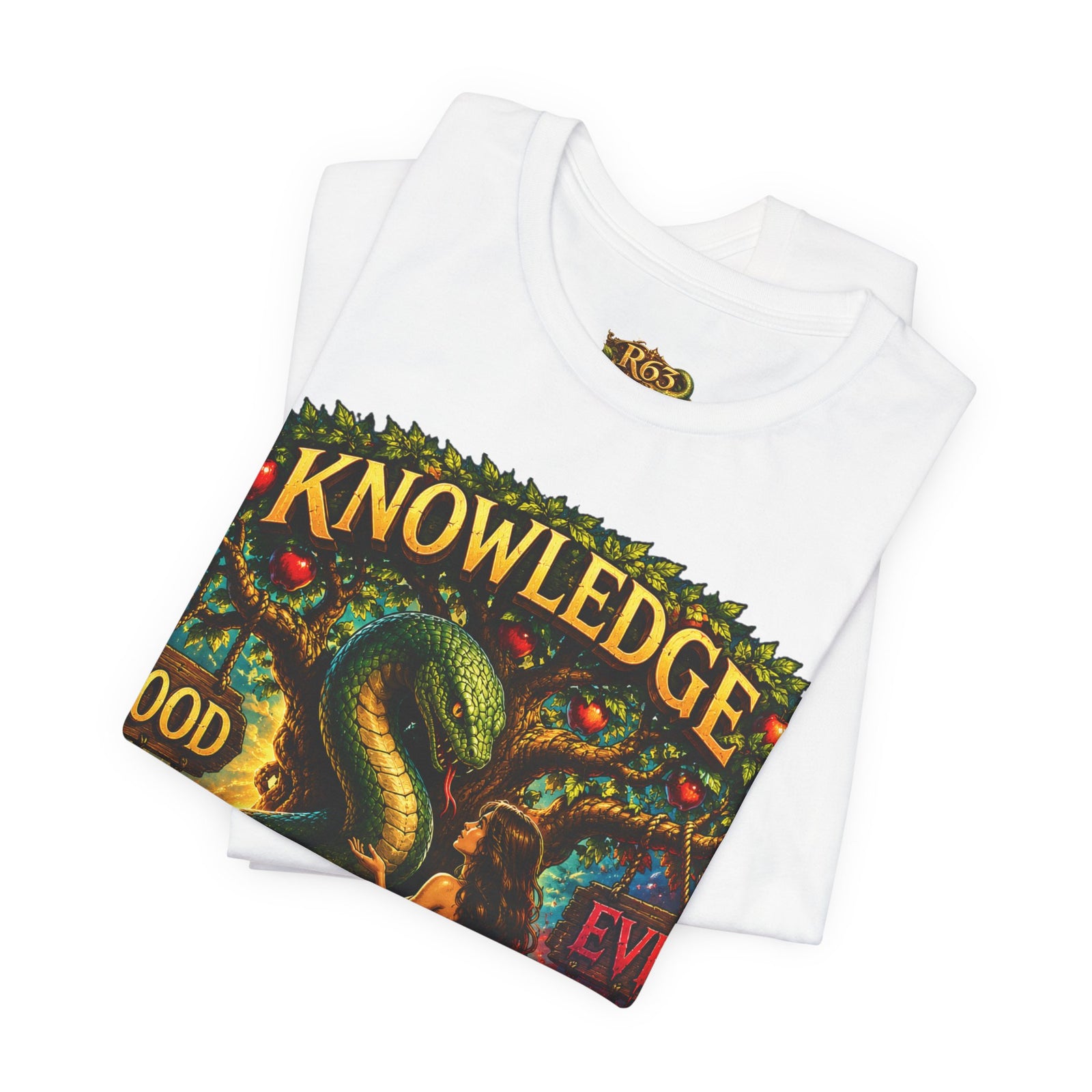 Knowledge Snake Tee — 'Knowledge: Good vs Evil' Graphic T-Shirt
