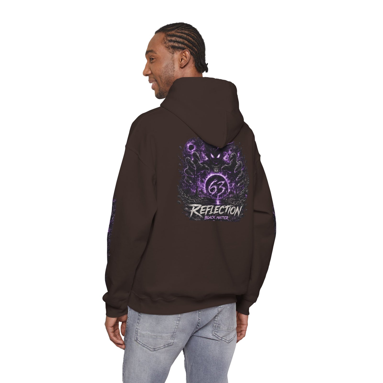 Reflection 63 Black Matter Hoodie — Graphic Cosmic Pullover