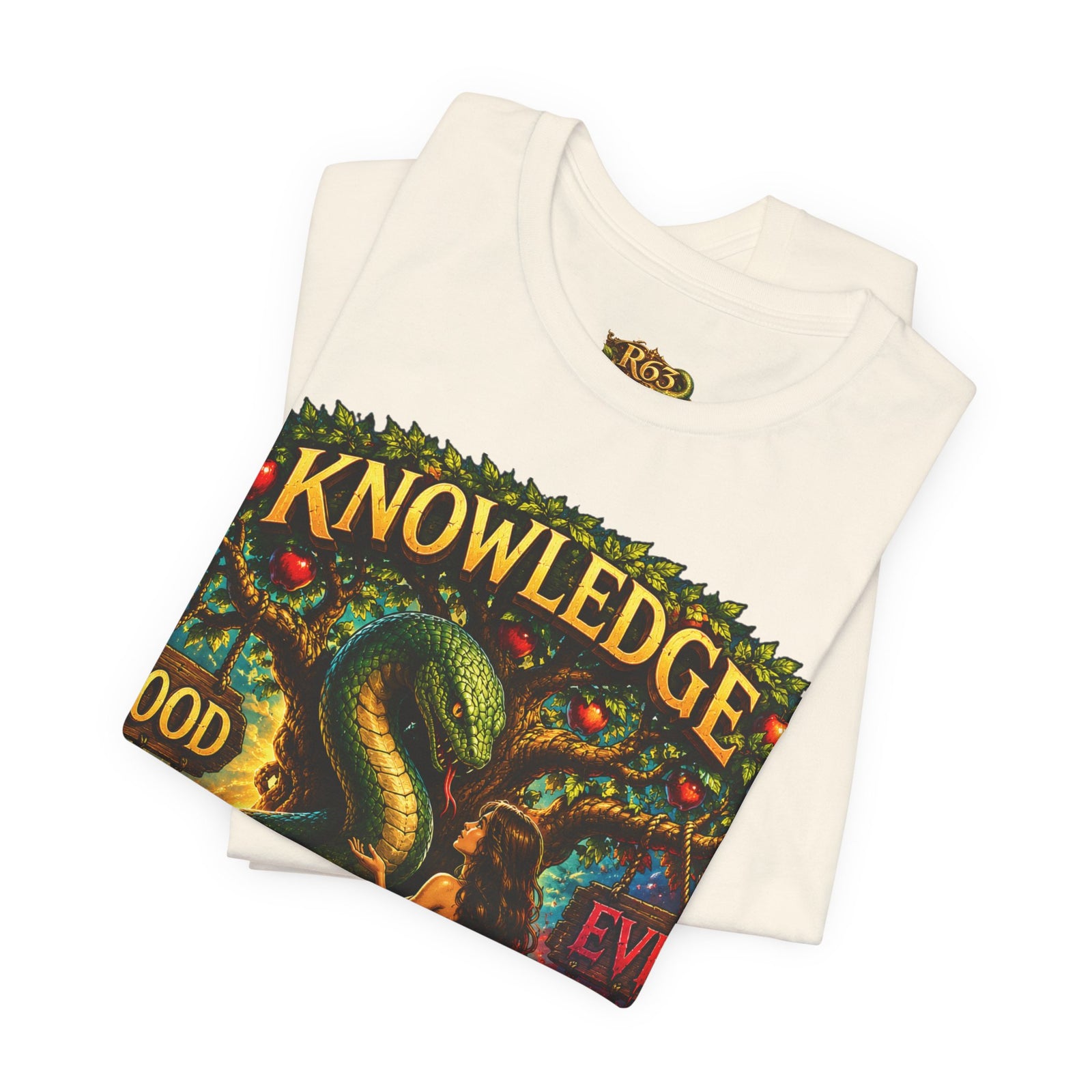 Knowledge Snake Tee — 'Knowledge: Good vs Evil' Graphic T-Shirt