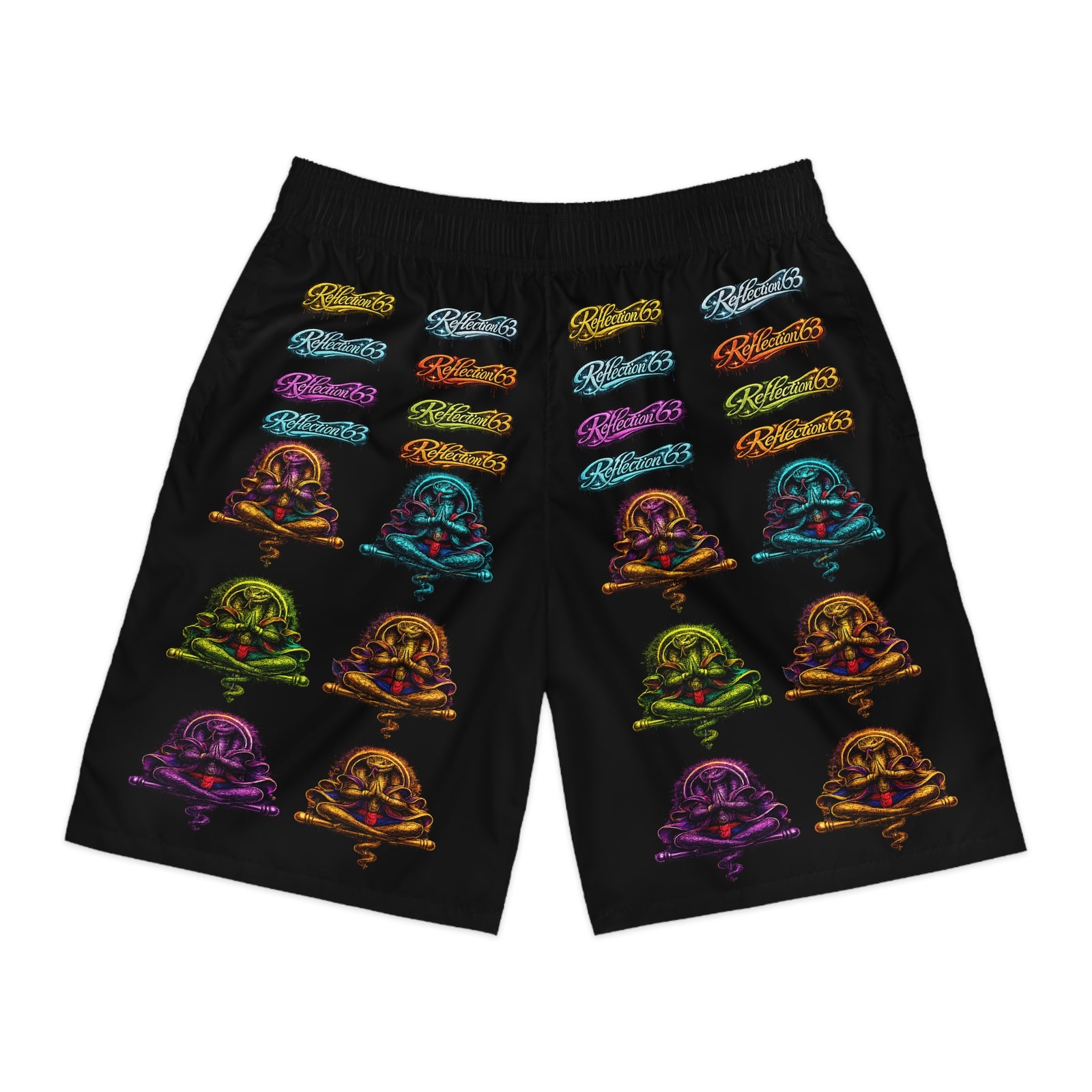 Neon Skull Skate Jogger Shorts