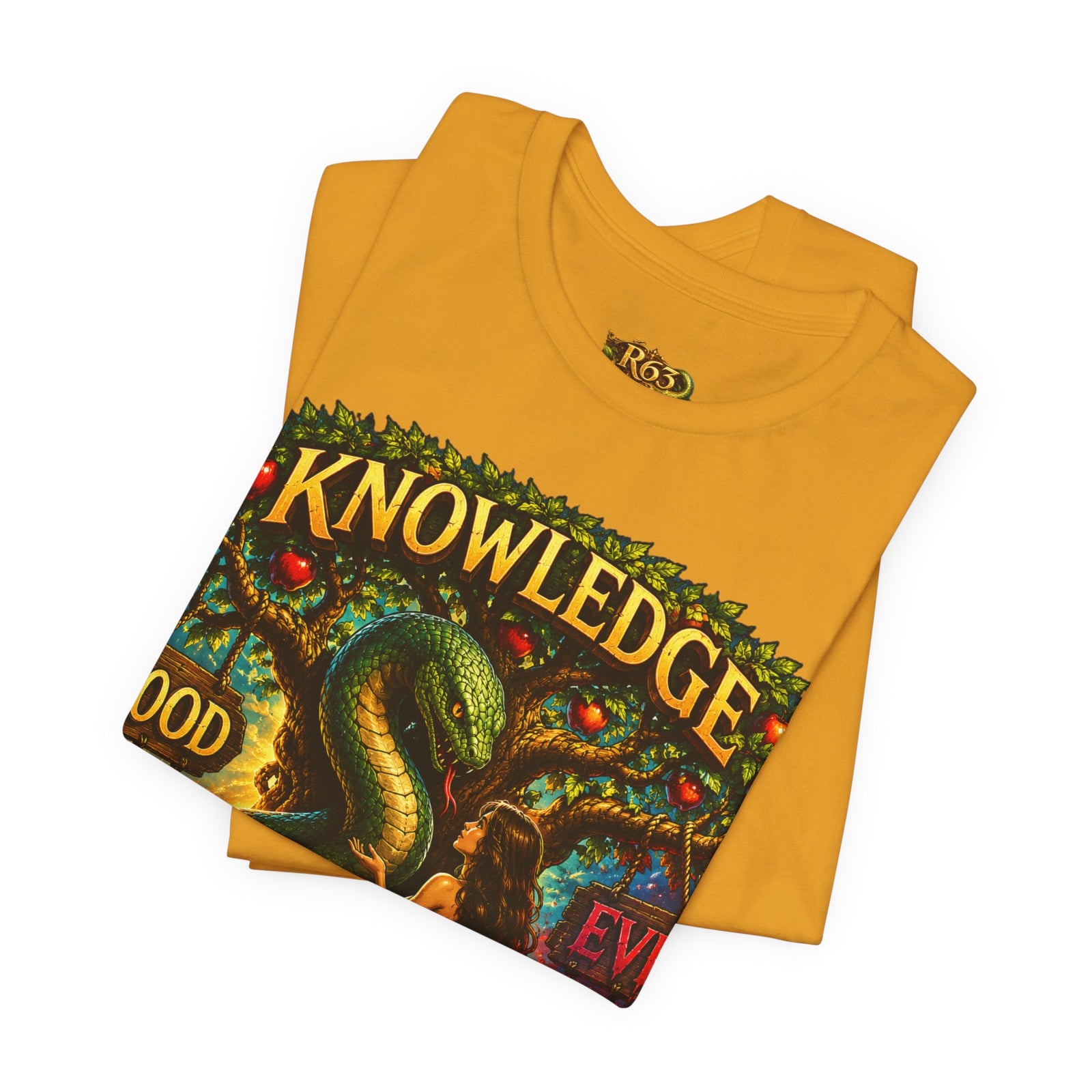 Knowledge Snake Tee — 'Knowledge: Good vs Evil' Graphic T-Shirt
