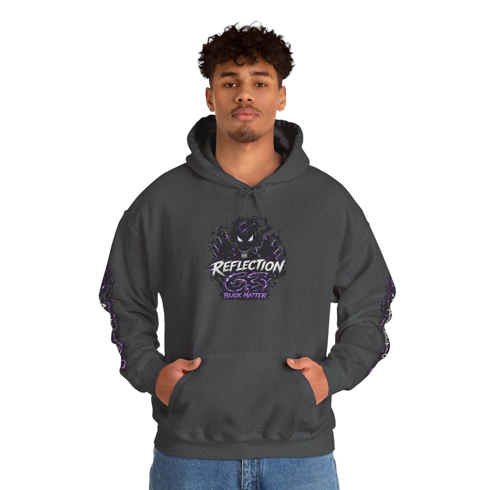 Reflection 63 Black Matter Hoodie — Graphic Cosmic Pullover