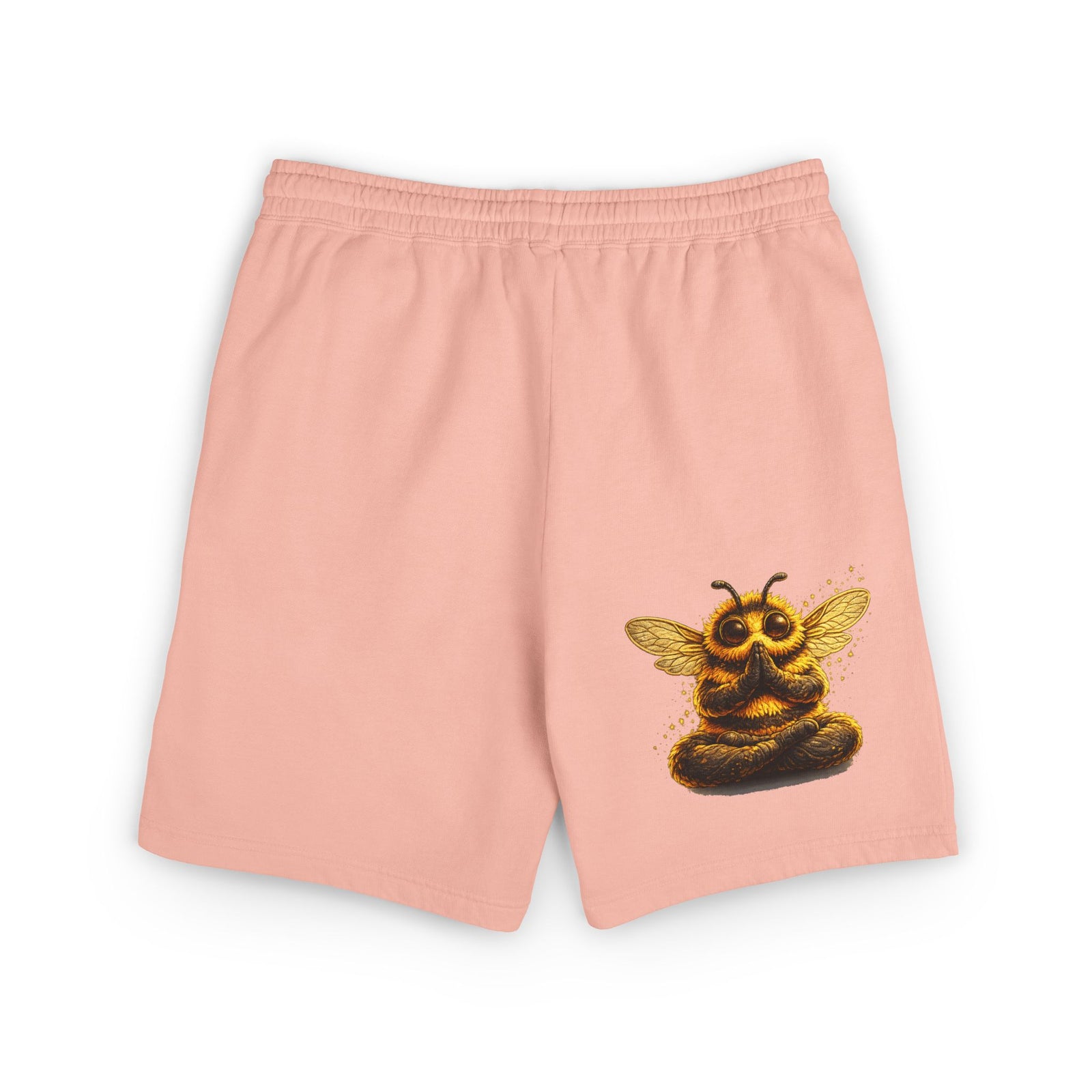 Sunflower Bee Fleece Sweat Shorts — Garment-Dyed Lightweight Lounge Shorts