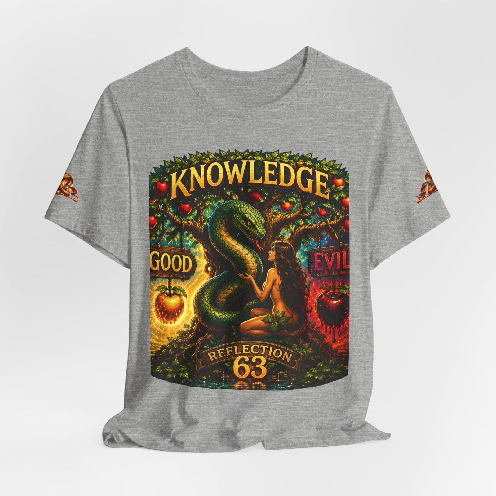 Knowledge Snake Tee — 'Knowledge: Good vs Evil' Graphic T-Shirt