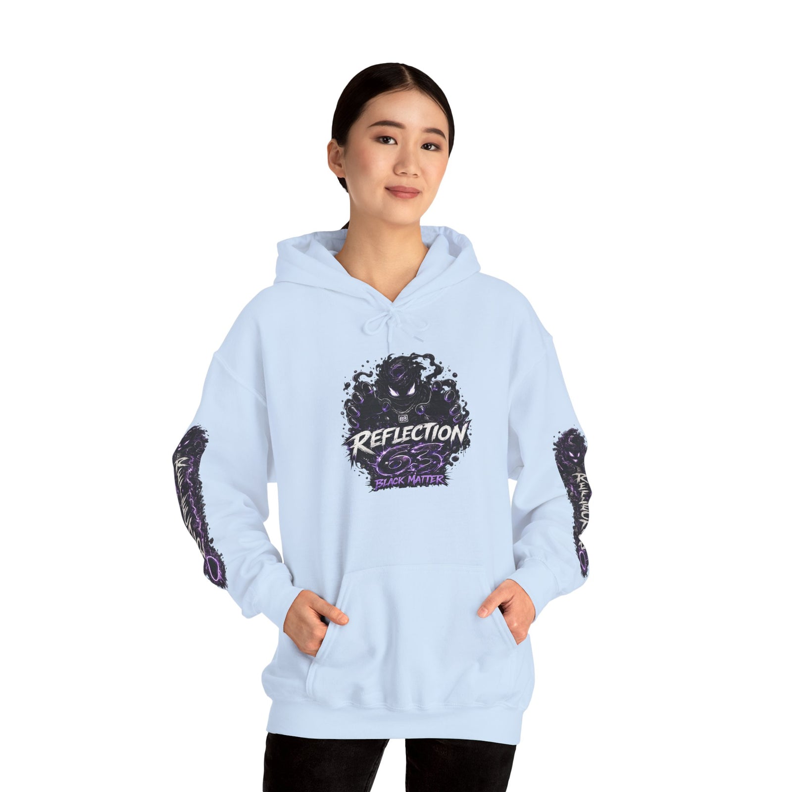 Reflection 63 Black Matter Hoodie — Graphic Cosmic Pullover