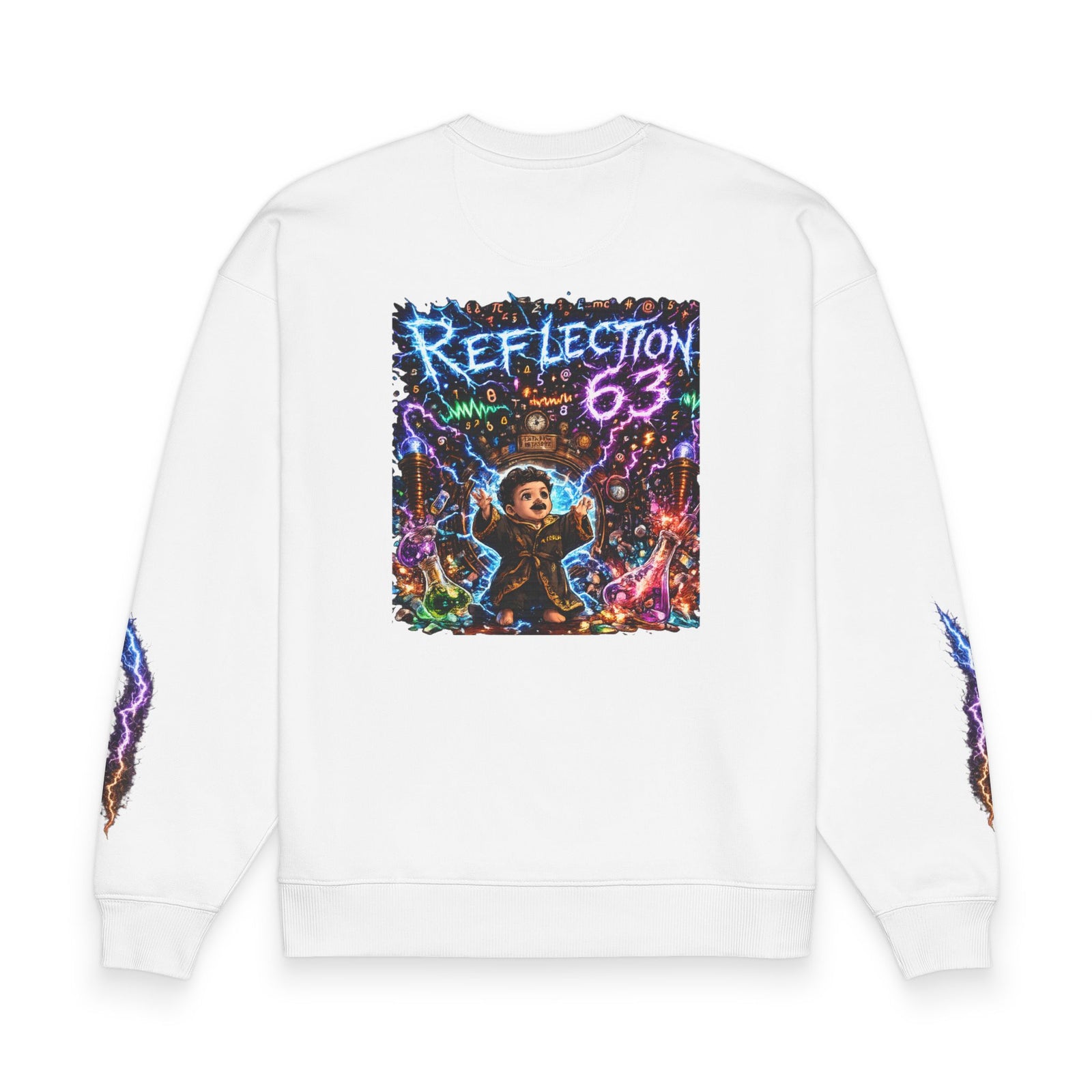 Reflection 63 Graphic Sweatshirt – R63 Electric Logo Oversized Crewneck