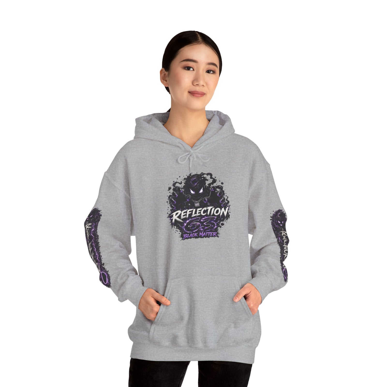 Reflection 63 Black Matter Hoodie — Graphic Cosmic Pullover