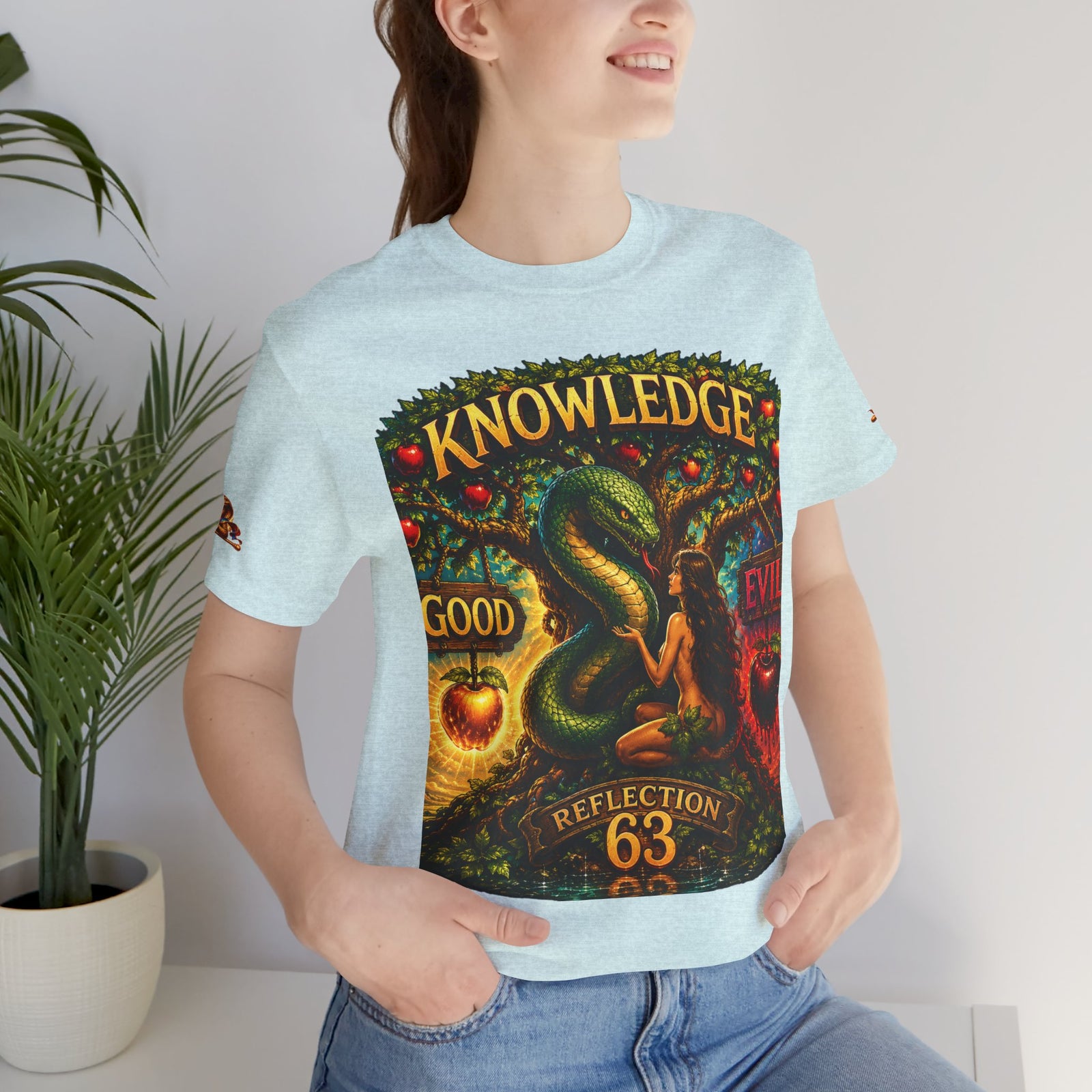 Knowledge Snake Tee — 'Knowledge: Good vs Evil' Graphic T-Shirt