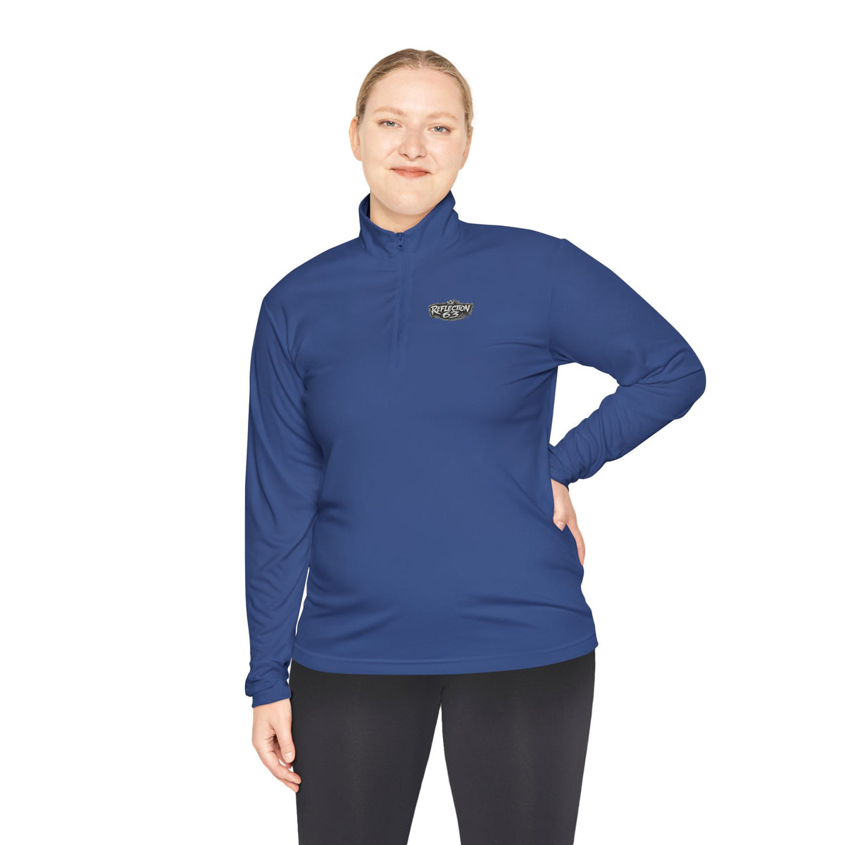 Quarter-Zip Pullover — Vintage Crest Skull Chest & Back Design