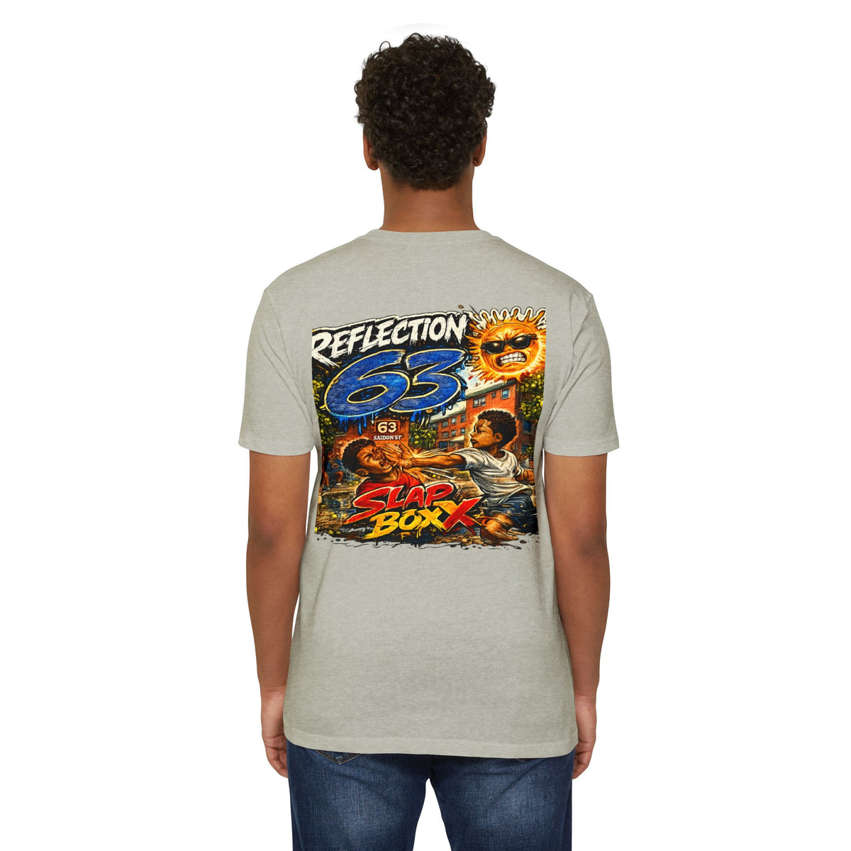 Slapboxx Graphic T-Shirt — 'Reflection 63' Retro Street Art Tee