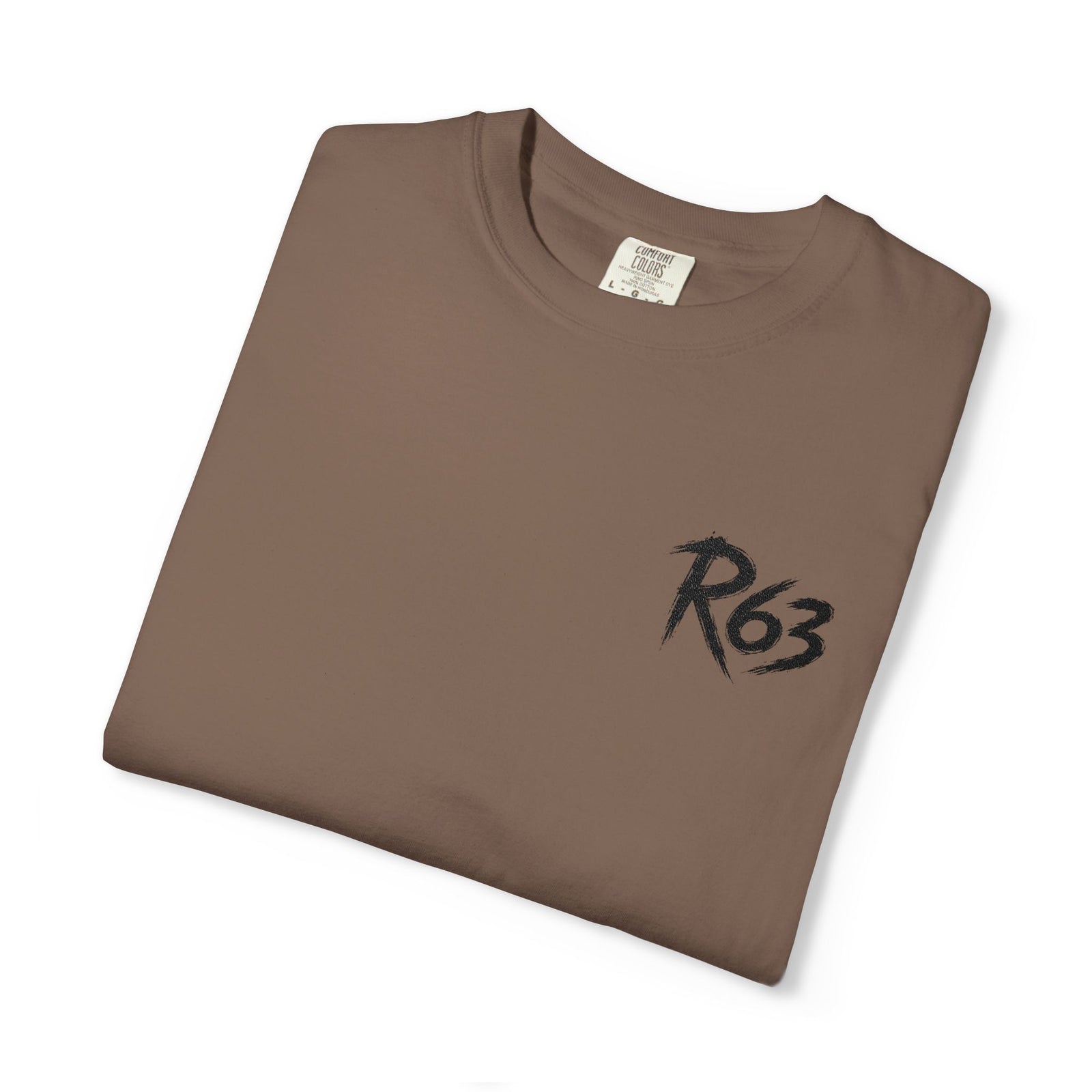 R63 Minimal Logo T-Shirt — Streetwear Graphic Tee with Sleeve Emblem