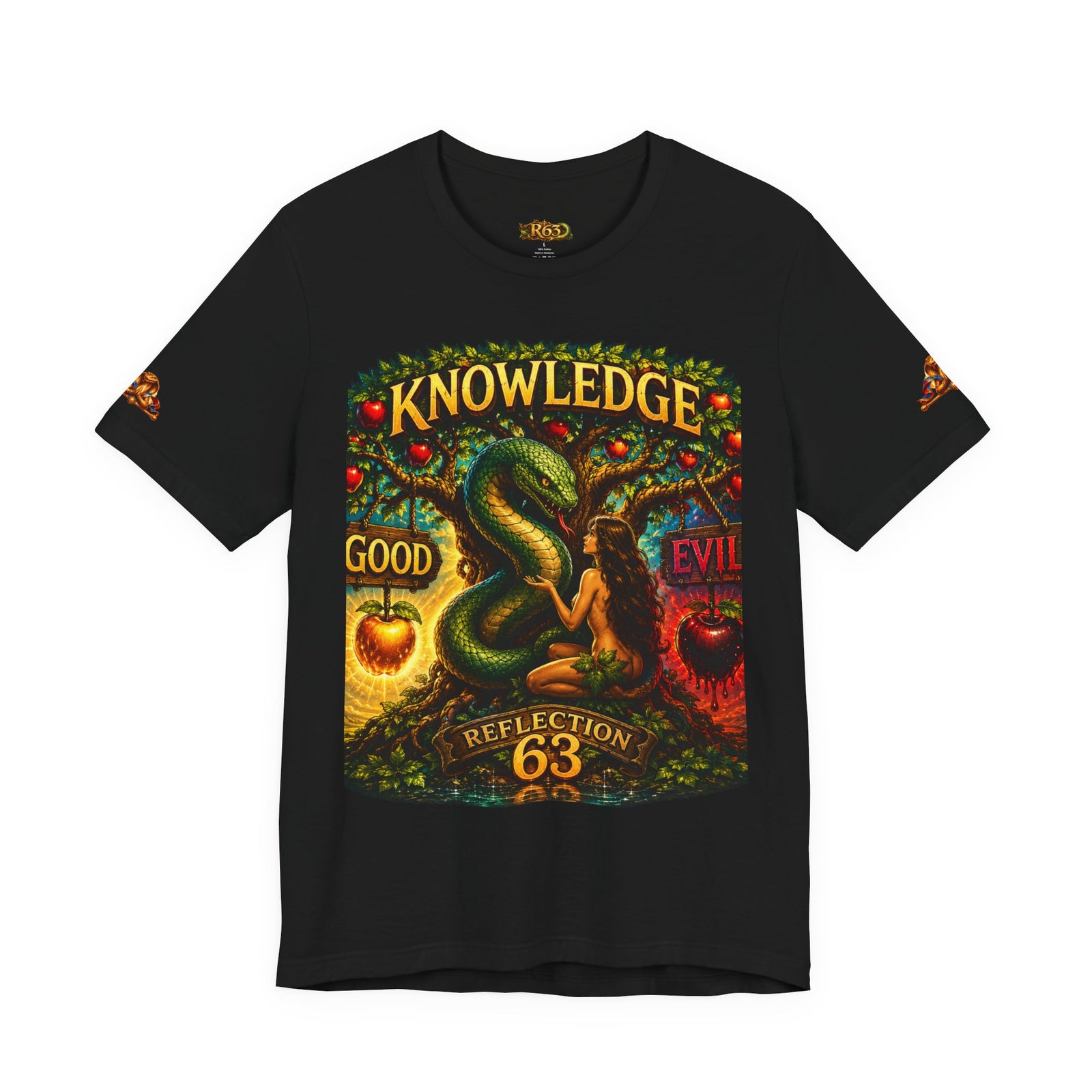 Knowledge Snake Tee — 'Knowledge: Good vs Evil' Graphic T-Shirt