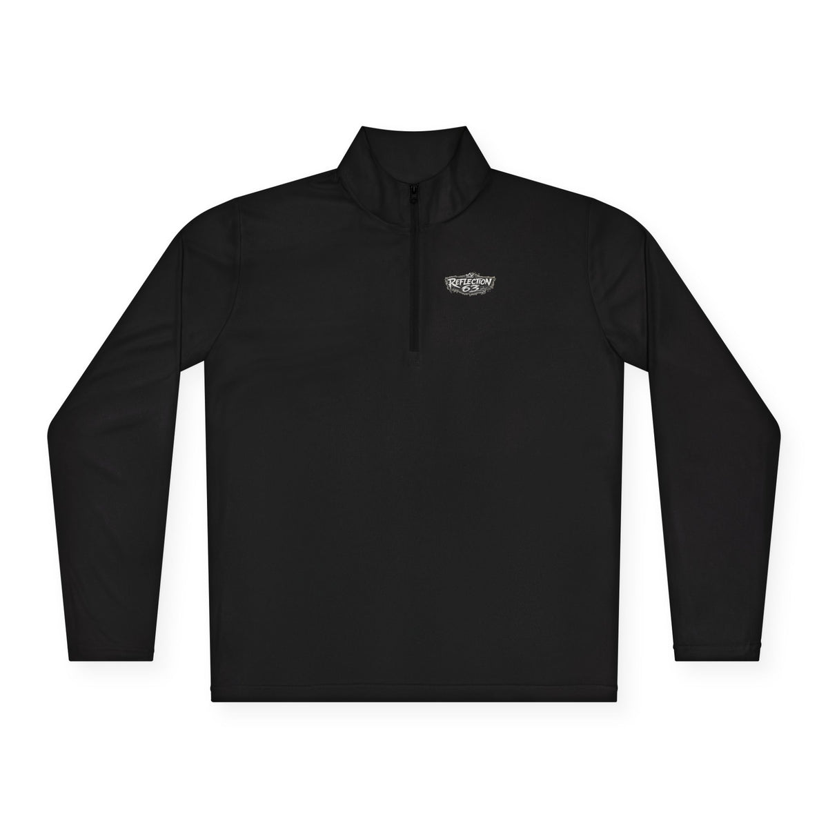 Quarter-Zip Pullover — Vintage Crest Skull Chest & Back Design