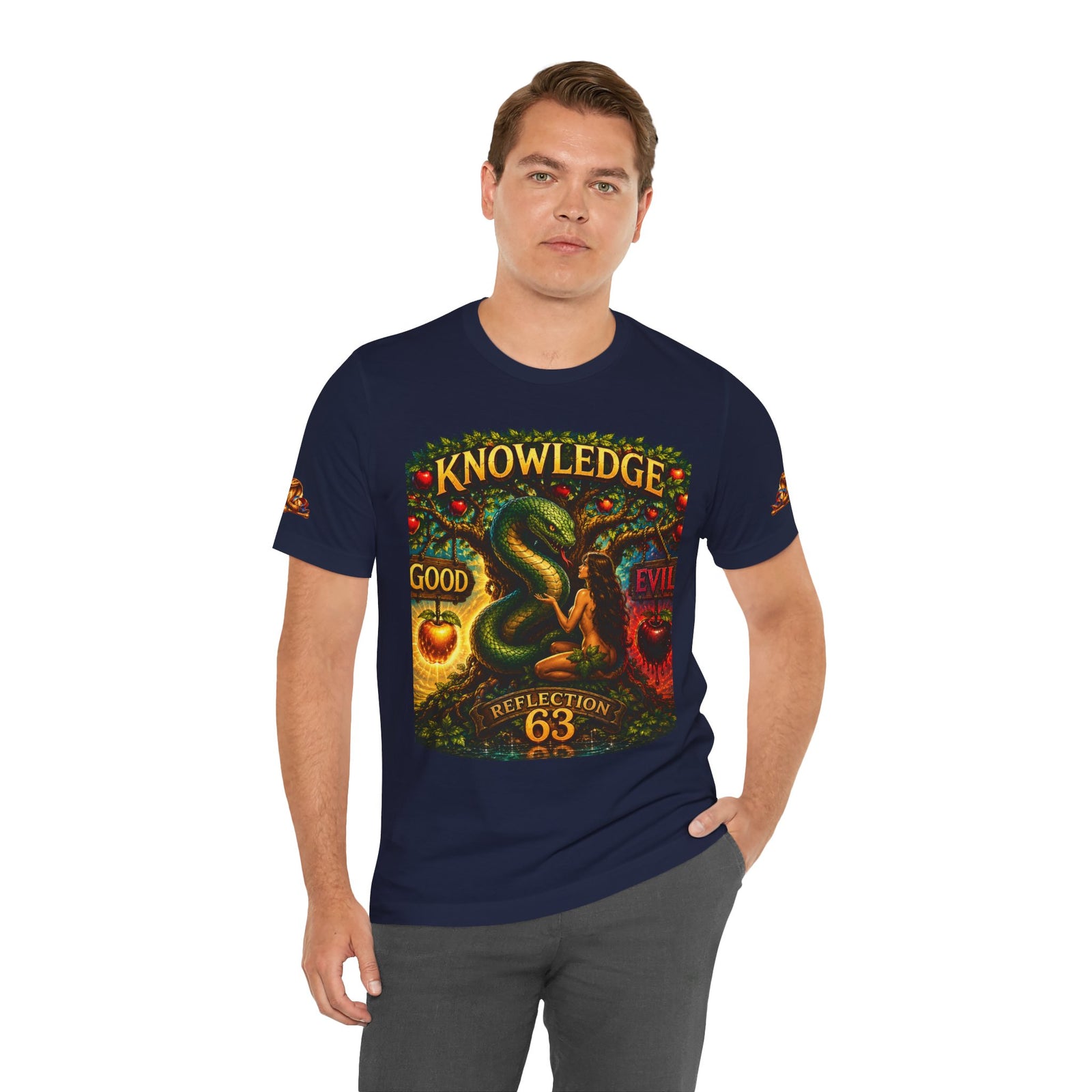 Knowledge Snake Tee — 'Knowledge: Good vs Evil' Graphic T-Shirt