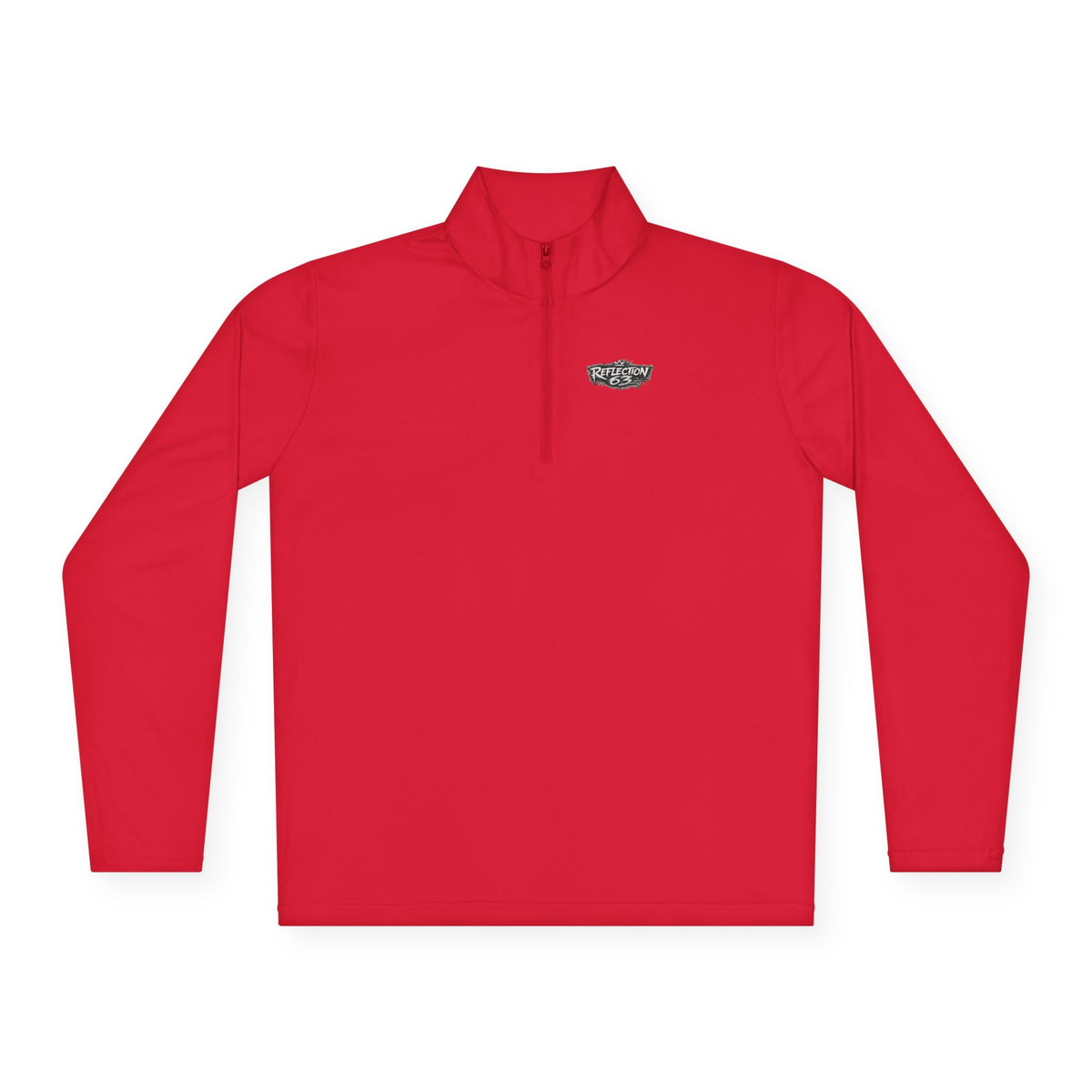 Quarter-Zip Pullover — Vintage Crest Skull Chest & Back Design