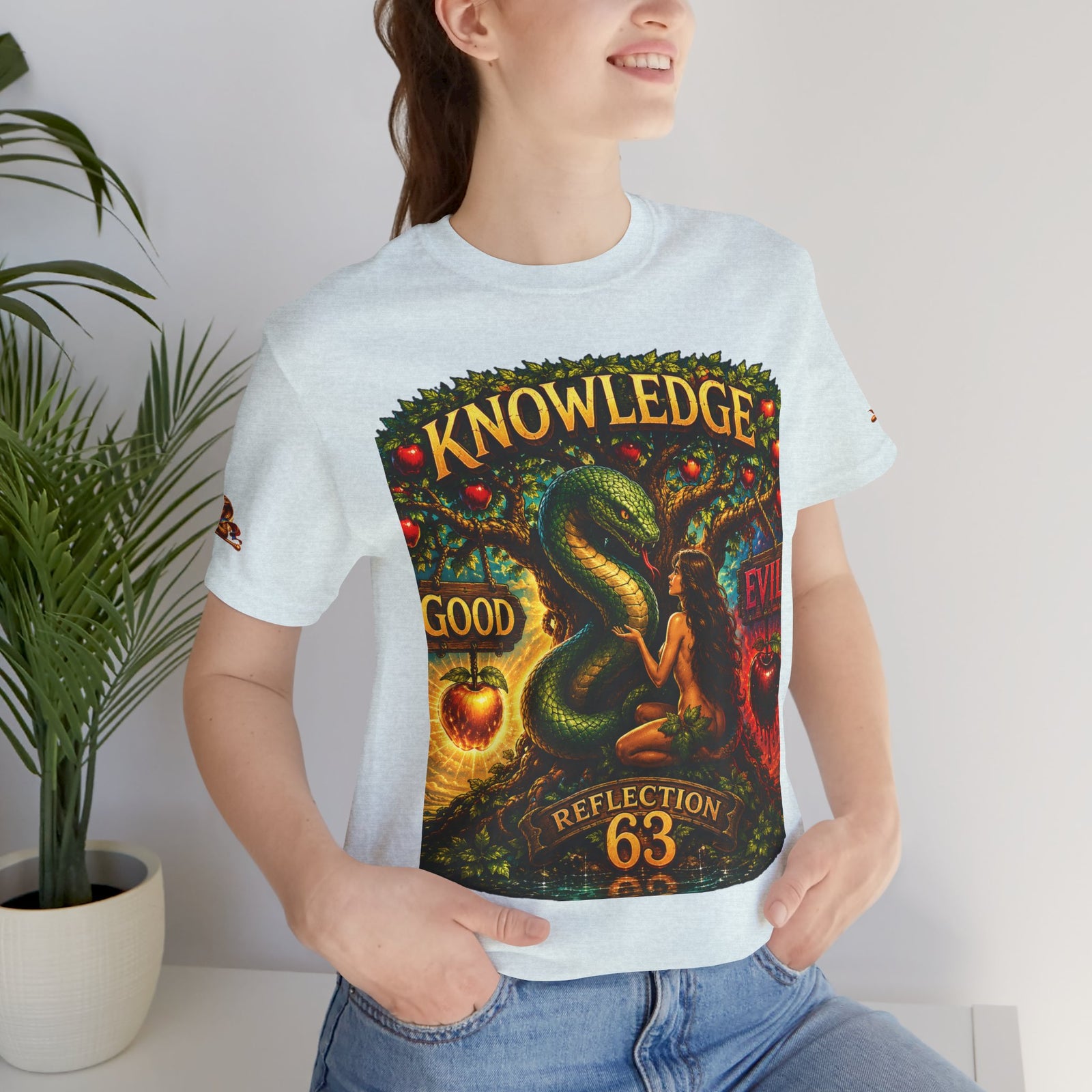 Knowledge Snake Tee — 'Knowledge: Good vs Evil' Graphic T-Shirt