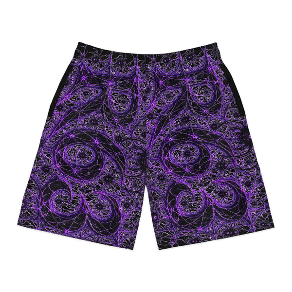 Men's Purple Psychedelic Pattern Jogger Shorts