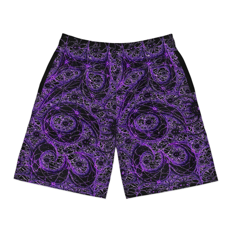 Men's Purple Psychedelic Pattern Jogger Shorts
