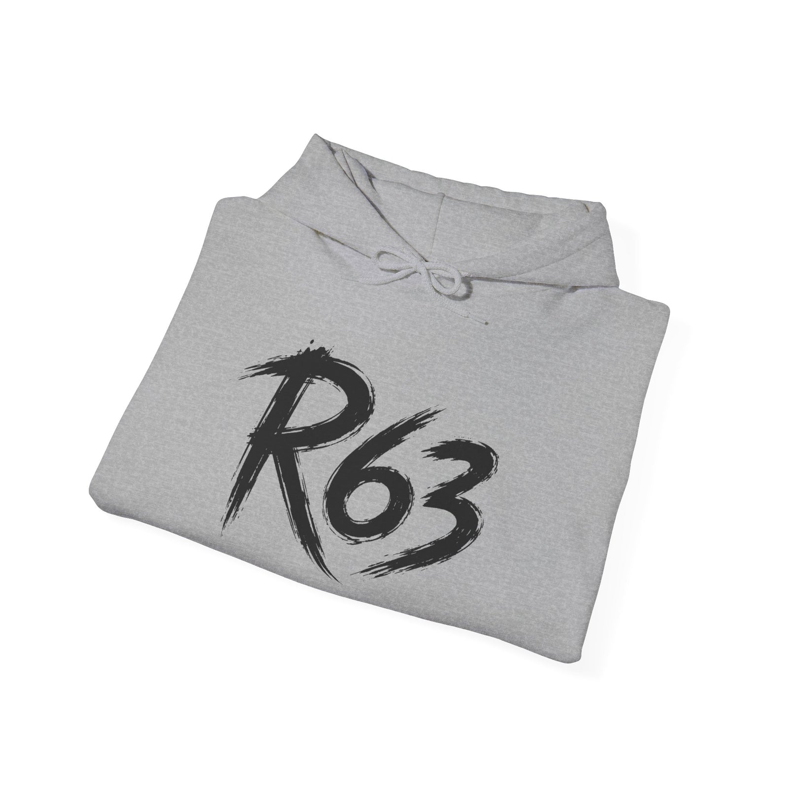 R63 Graphic Hoodie — Reflective Souls Back Print, Sleeve Logo Streetwear