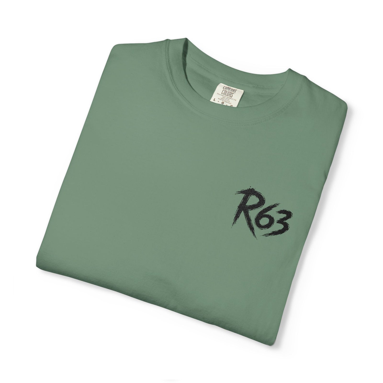 R63 Minimal Logo T-Shirt — Streetwear Graphic Tee with Sleeve Emblem