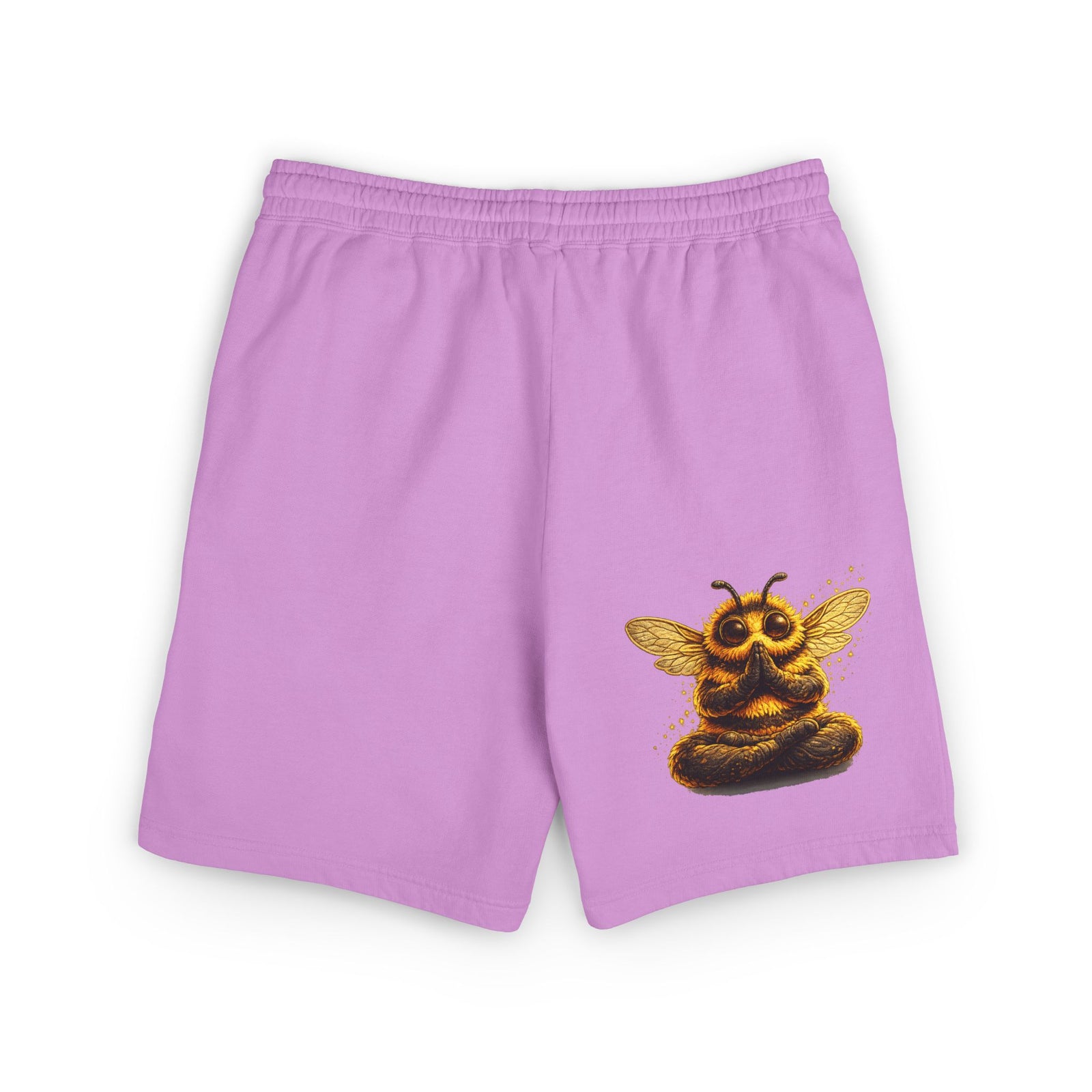 Sunflower Bee Fleece Sweat Shorts — Garment-Dyed Lightweight Lounge Shorts