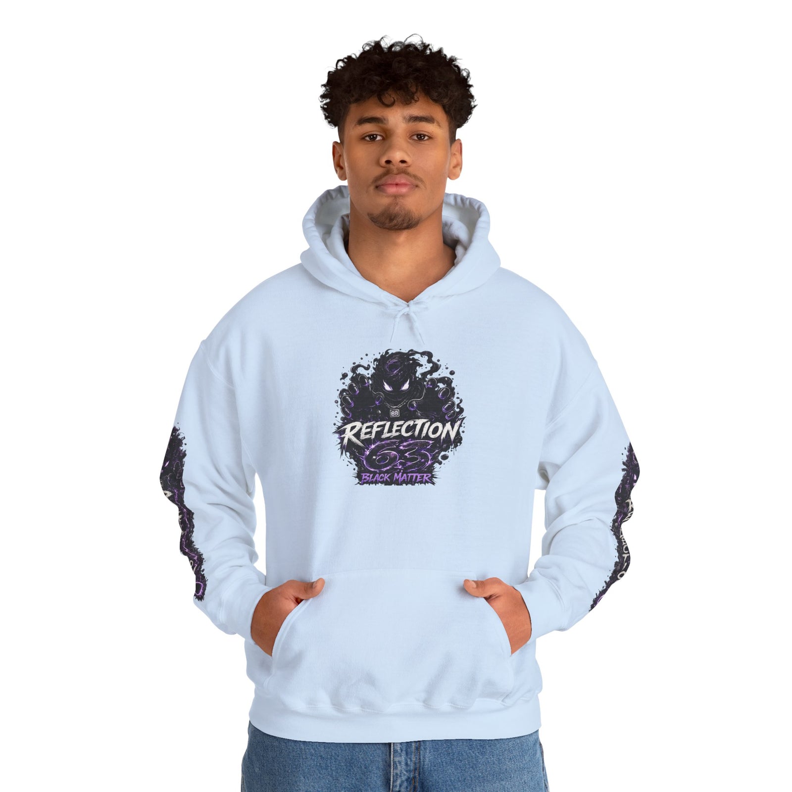 Reflection 63 Black Matter Hoodie — Graphic Cosmic Pullover