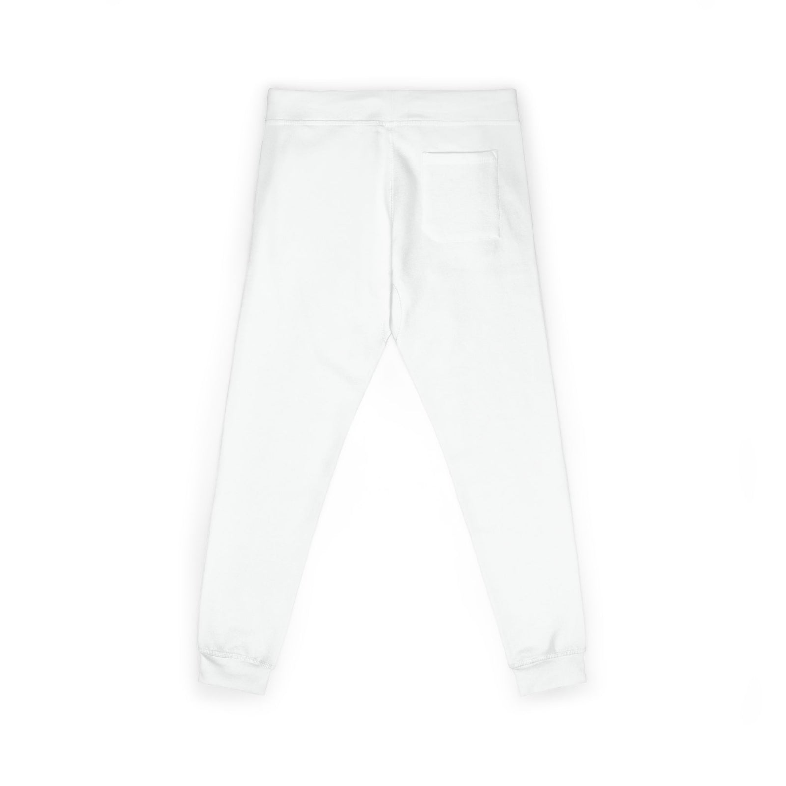Embroidered Deer Fleece Sweatpants — Cozy White Joggers with Woodland Stag Embroidery
