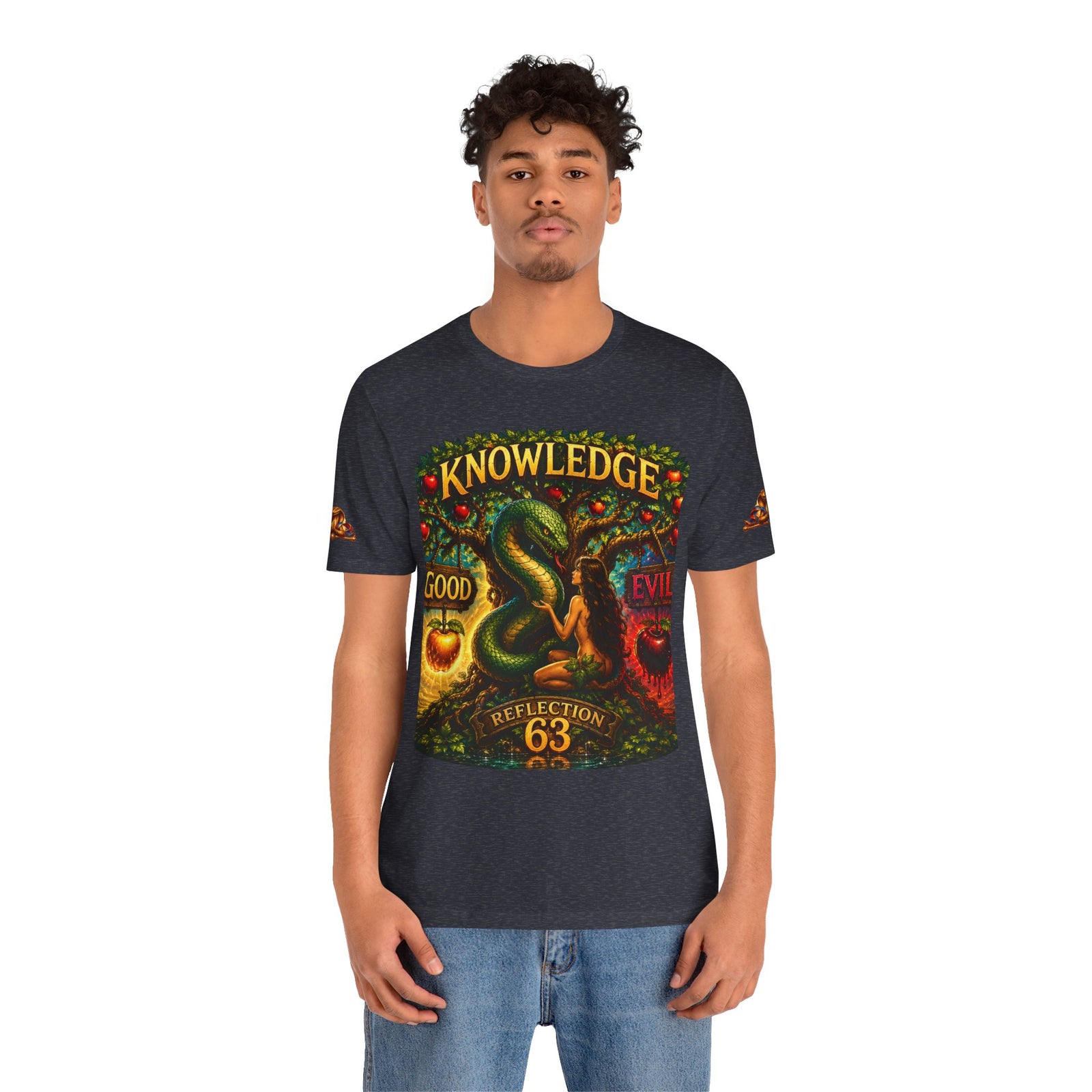 Knowledge Snake Tee — 'Knowledge: Good vs Evil' Graphic T-Shirt
