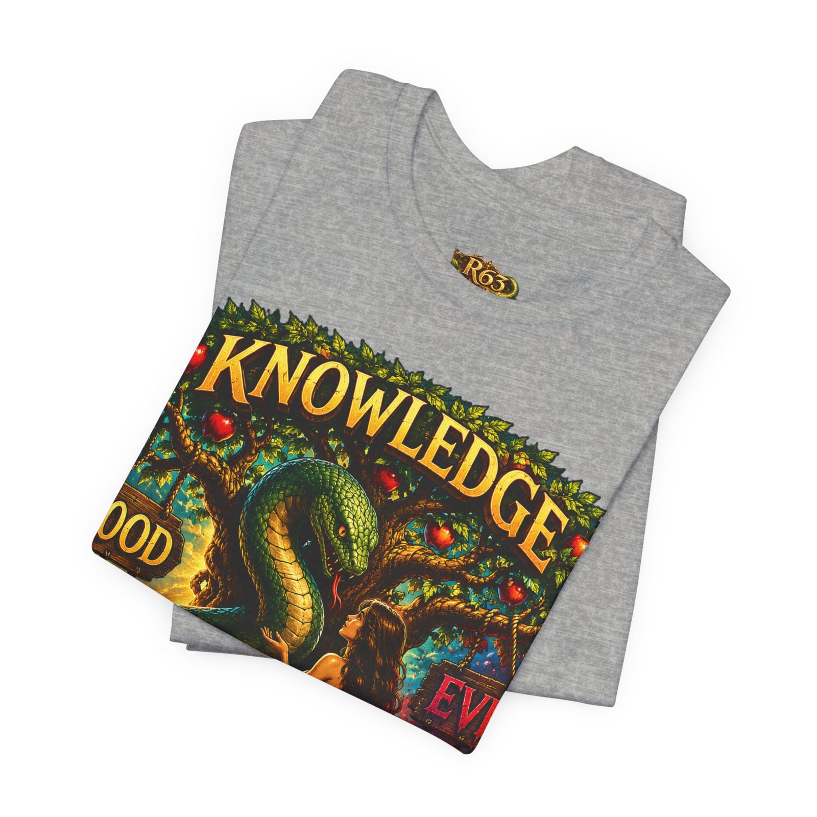 Knowledge Snake Tee — 'Knowledge: Good vs Evil' Graphic T-Shirt