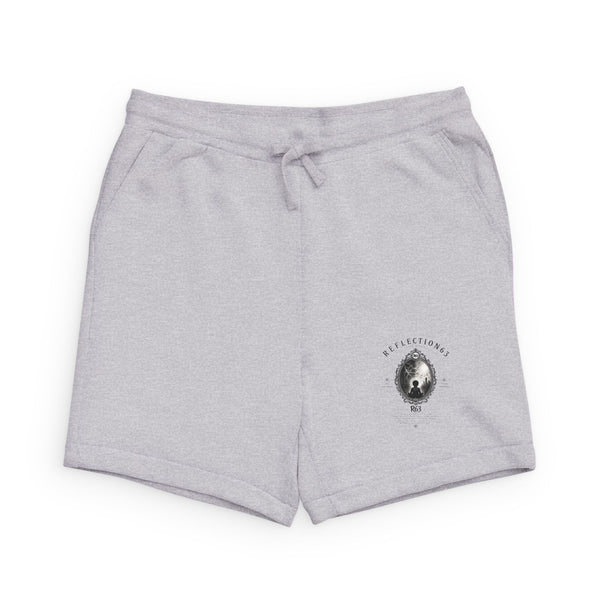 Fleece Sweatshorts with Minimal Moon Graphic