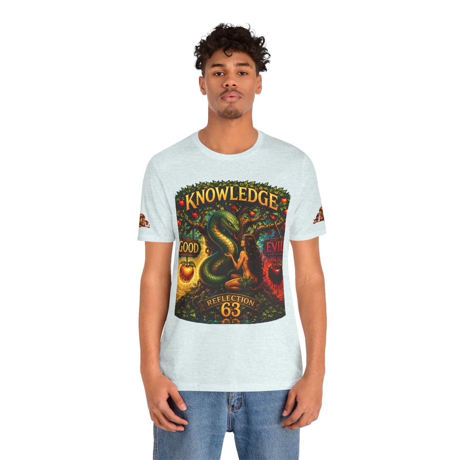 Knowledge Snake Tee — 'Knowledge: Good vs Evil' Graphic T-Shirt
