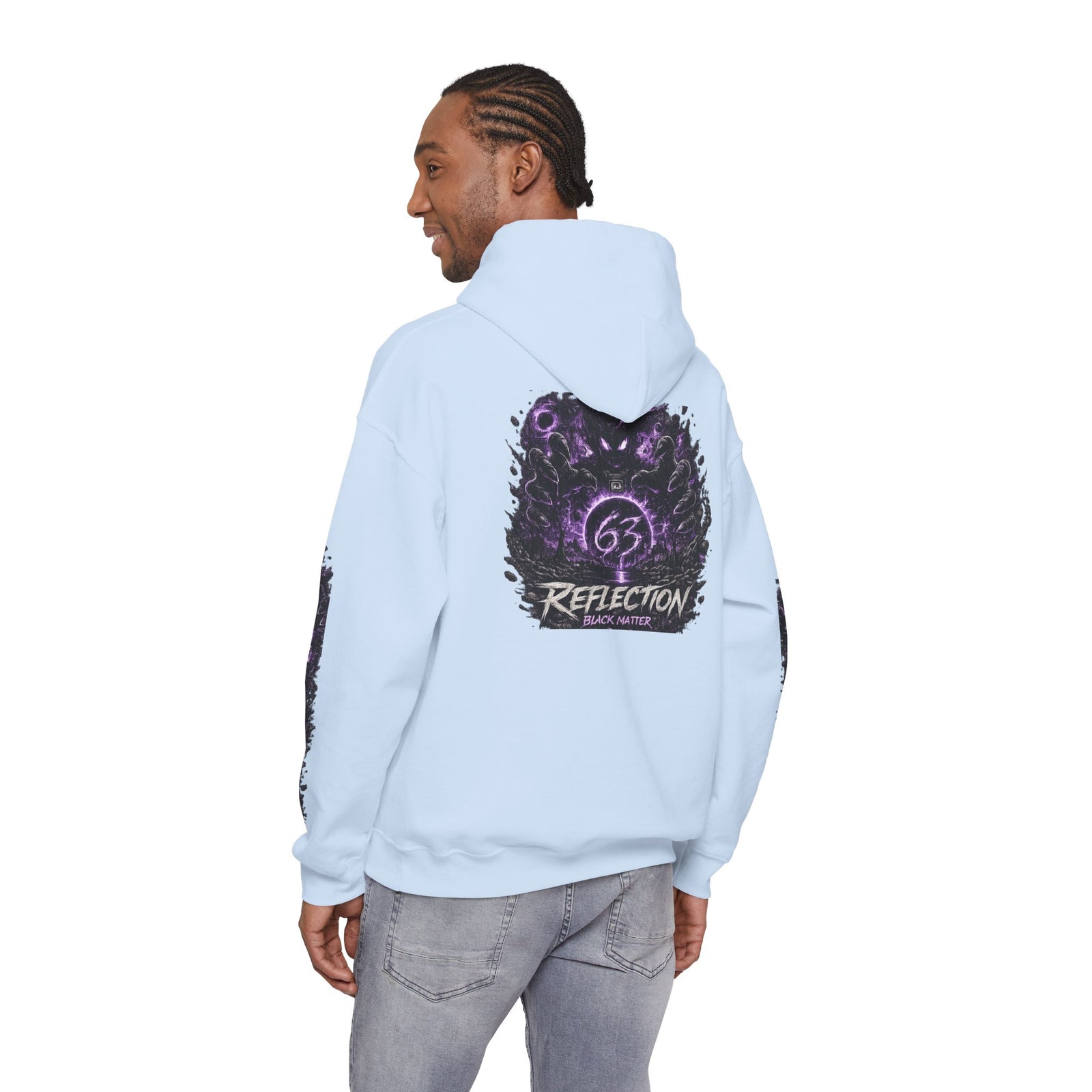 Reflection 63 Black Matter Hoodie — Graphic Cosmic Pullover
