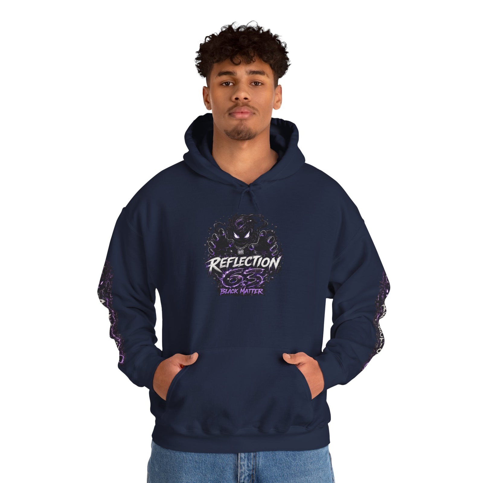 Reflection 63 Black Matter Hoodie — Graphic Cosmic Pullover