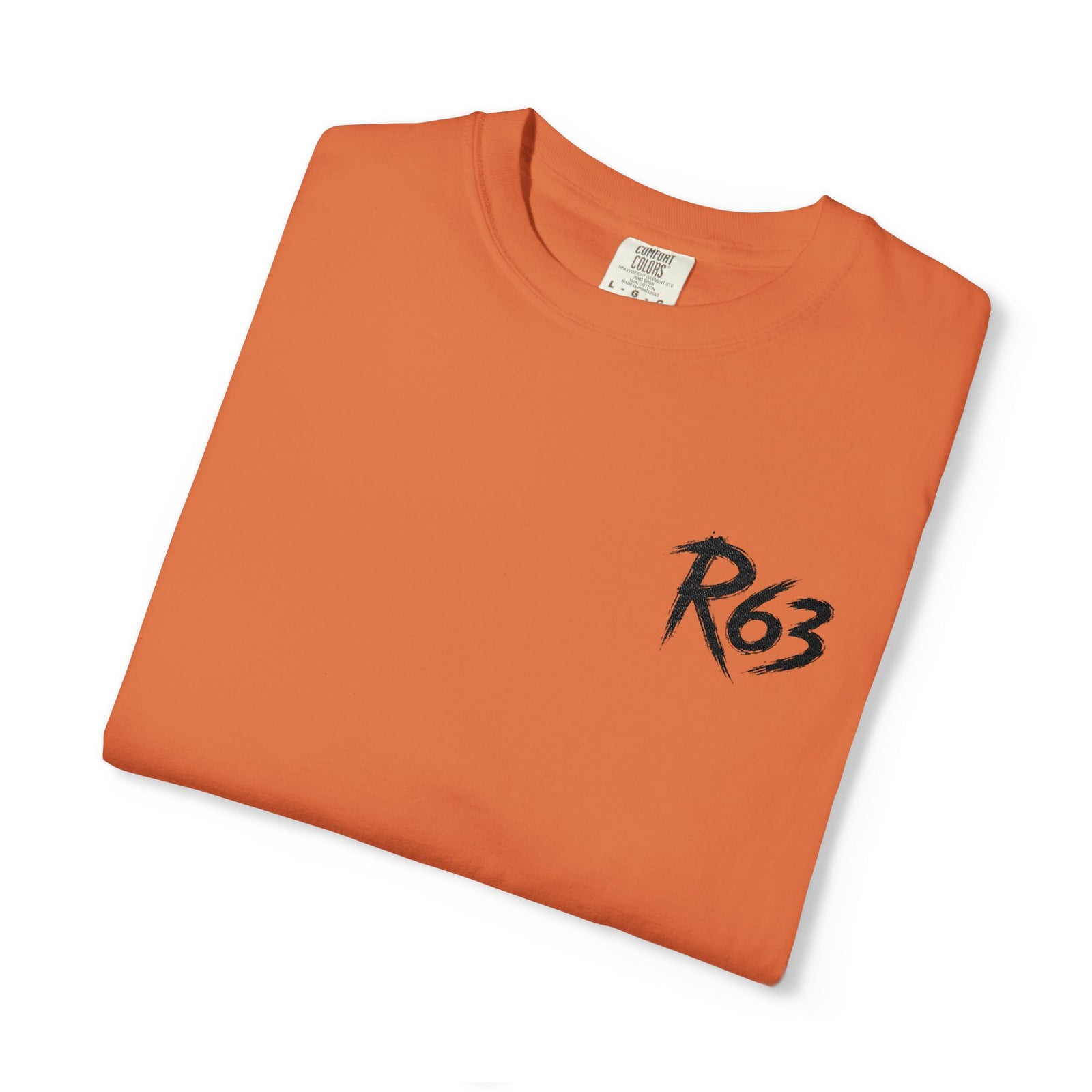 R63 Minimal Logo T-Shirt — Streetwear Graphic Tee with Sleeve Emblem