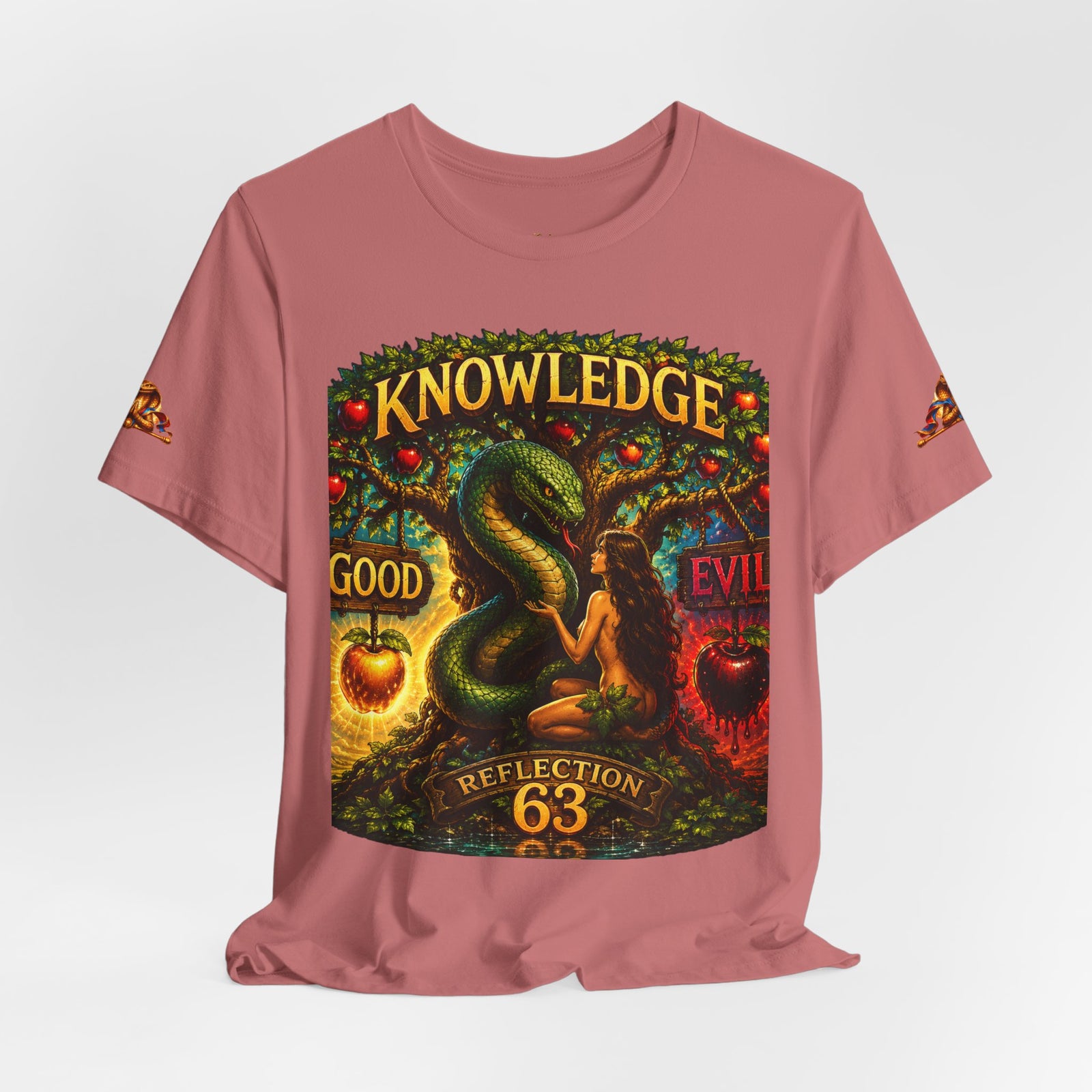 Knowledge Snake Tee — 'Knowledge: Good vs Evil' Graphic T-Shirt
