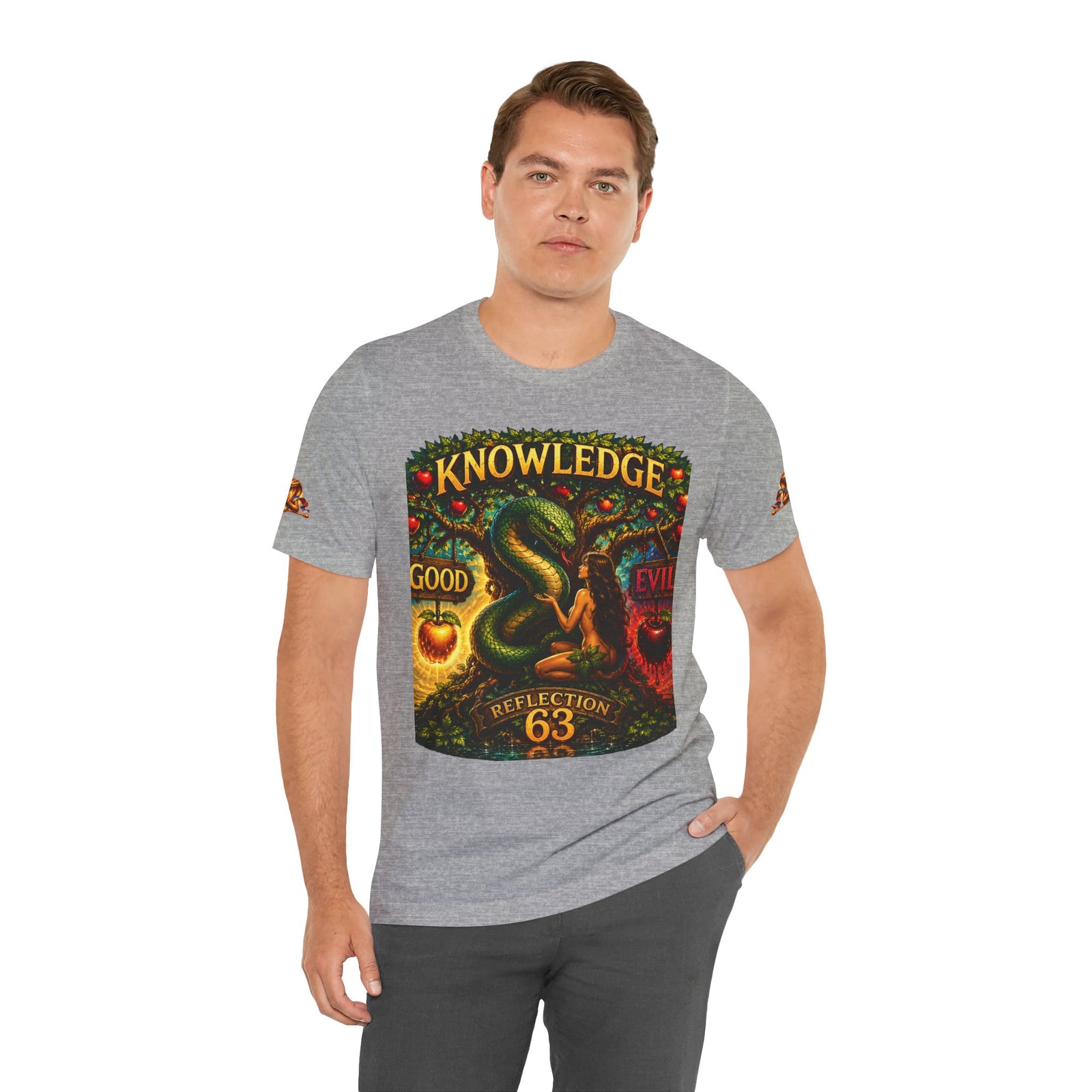 Knowledge Snake Tee — 'Knowledge: Good vs Evil' Graphic T-Shirt