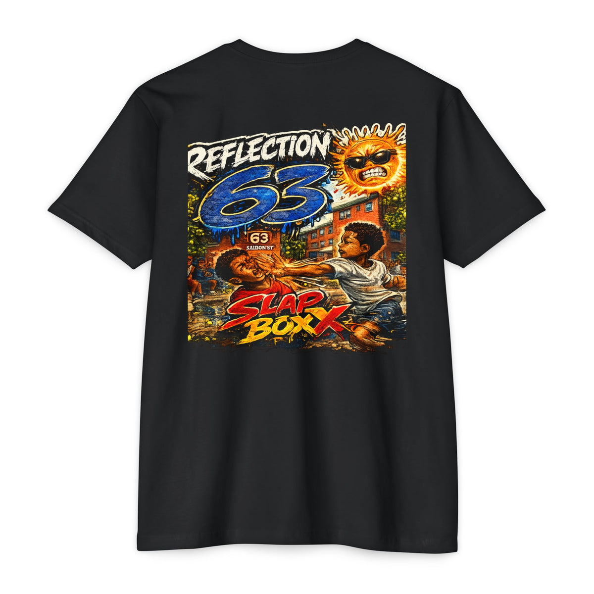 Slapboxx Graphic T-Shirt — 'Reflection 63' Retro Street Art Tee