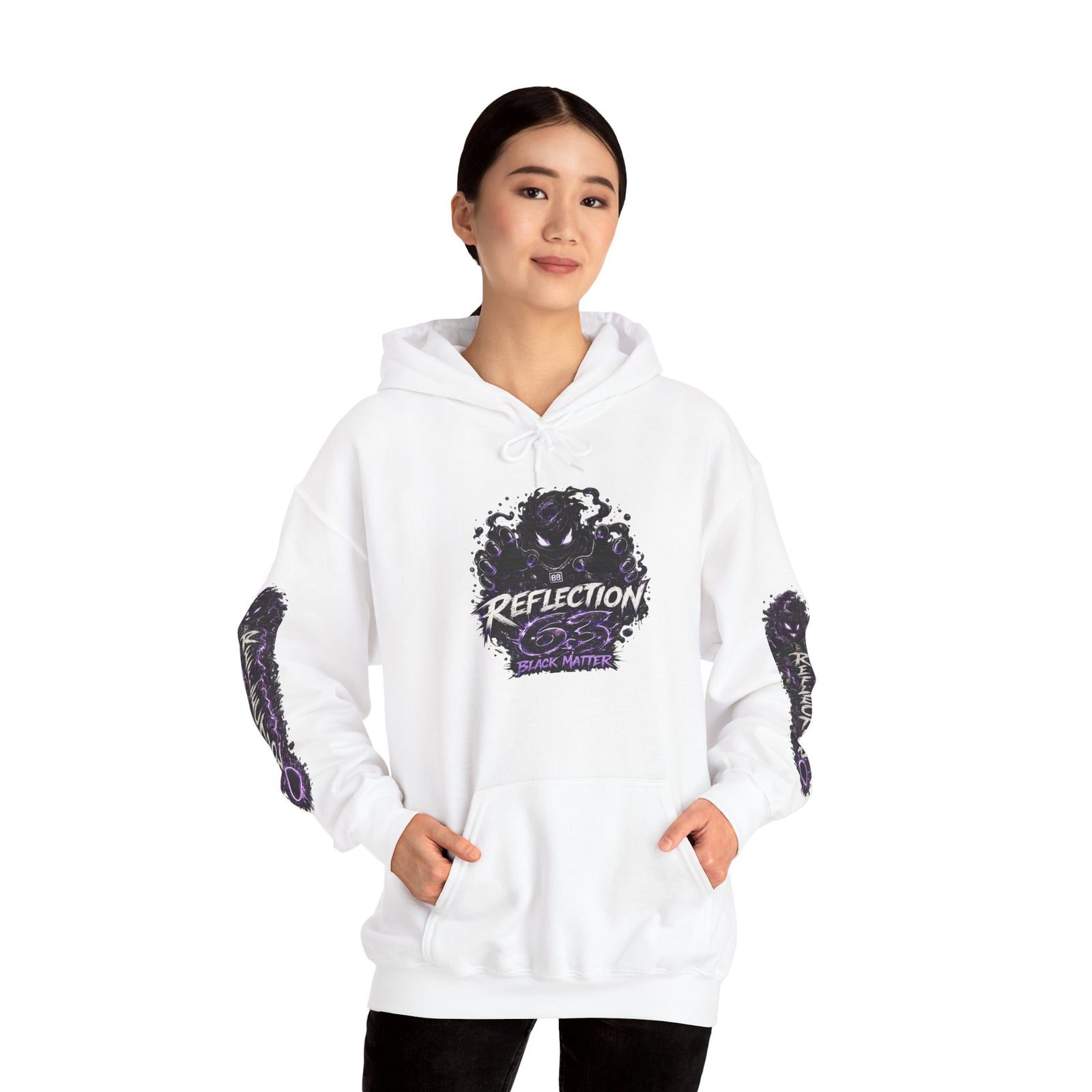 Reflection 63 Black Matter Hoodie — Graphic Cosmic Pullover